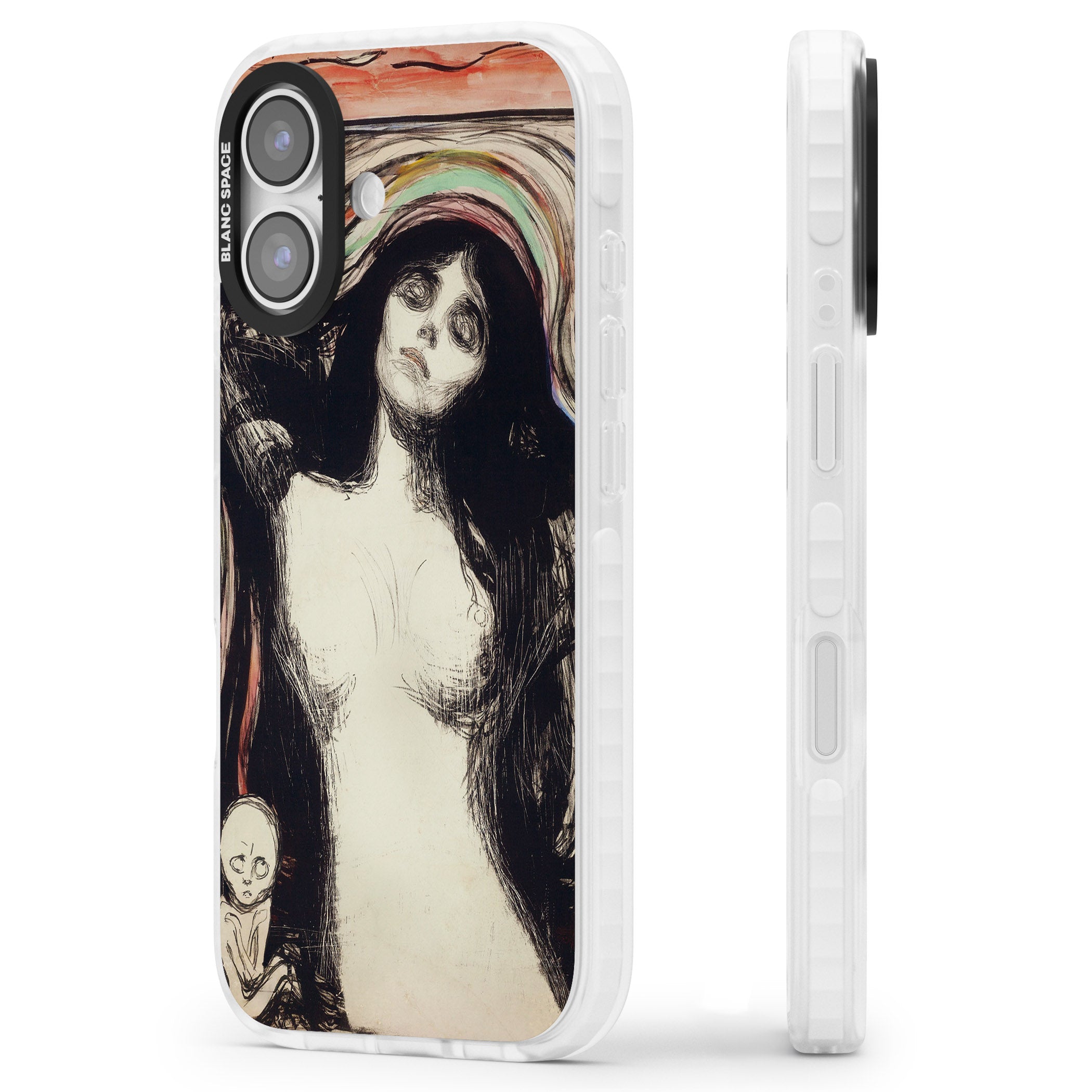 Madonna iPhone 17 Impact Clear Phone Case Side Profile