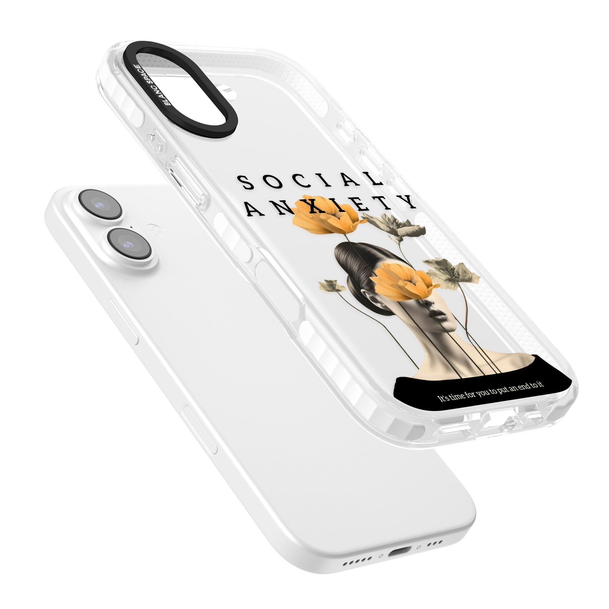 Social Anxiety iPhone 17 Impact Clear Phone Case Colours