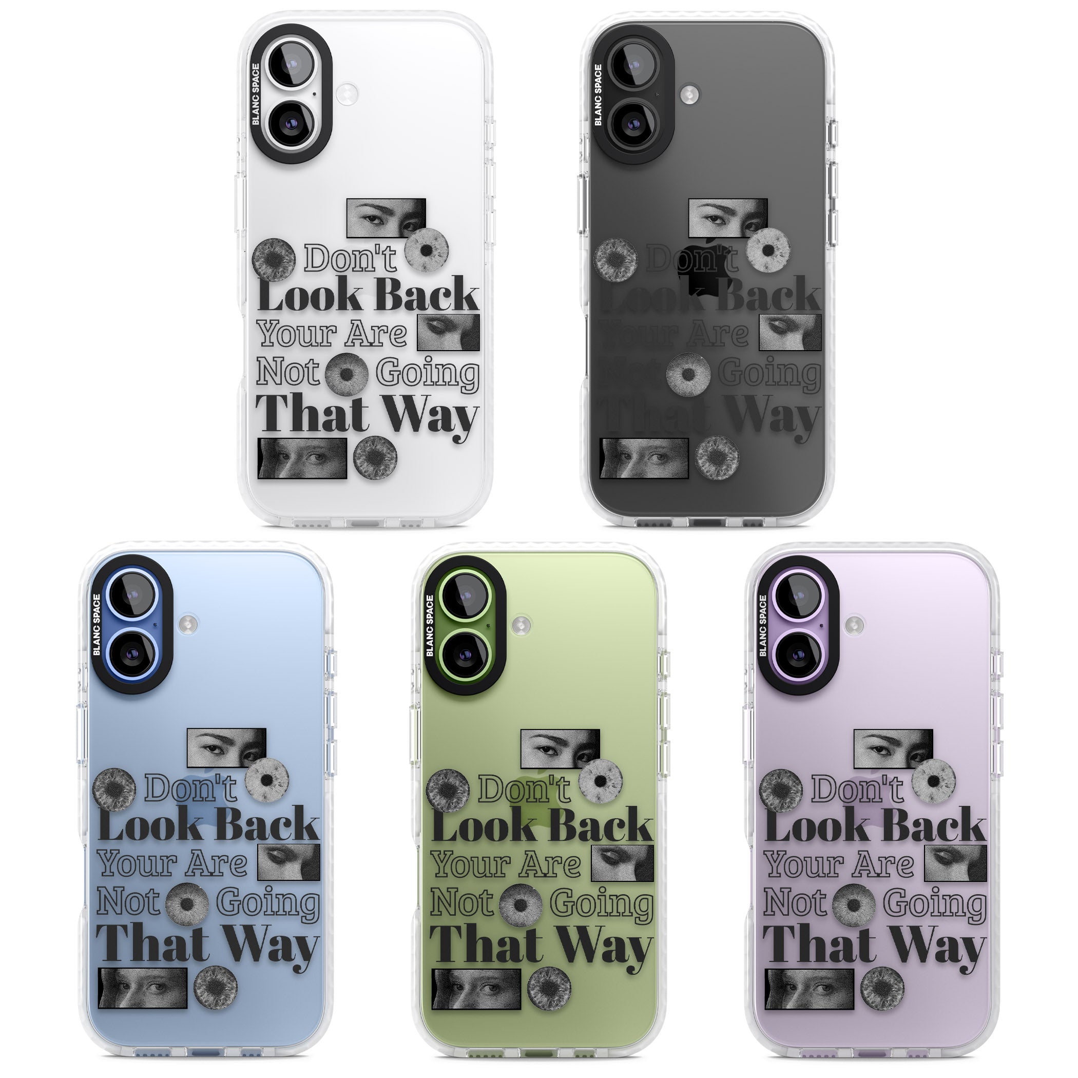 Dont Look Back iPhone 17 Impact Clear Phone Case APT Impact Protection