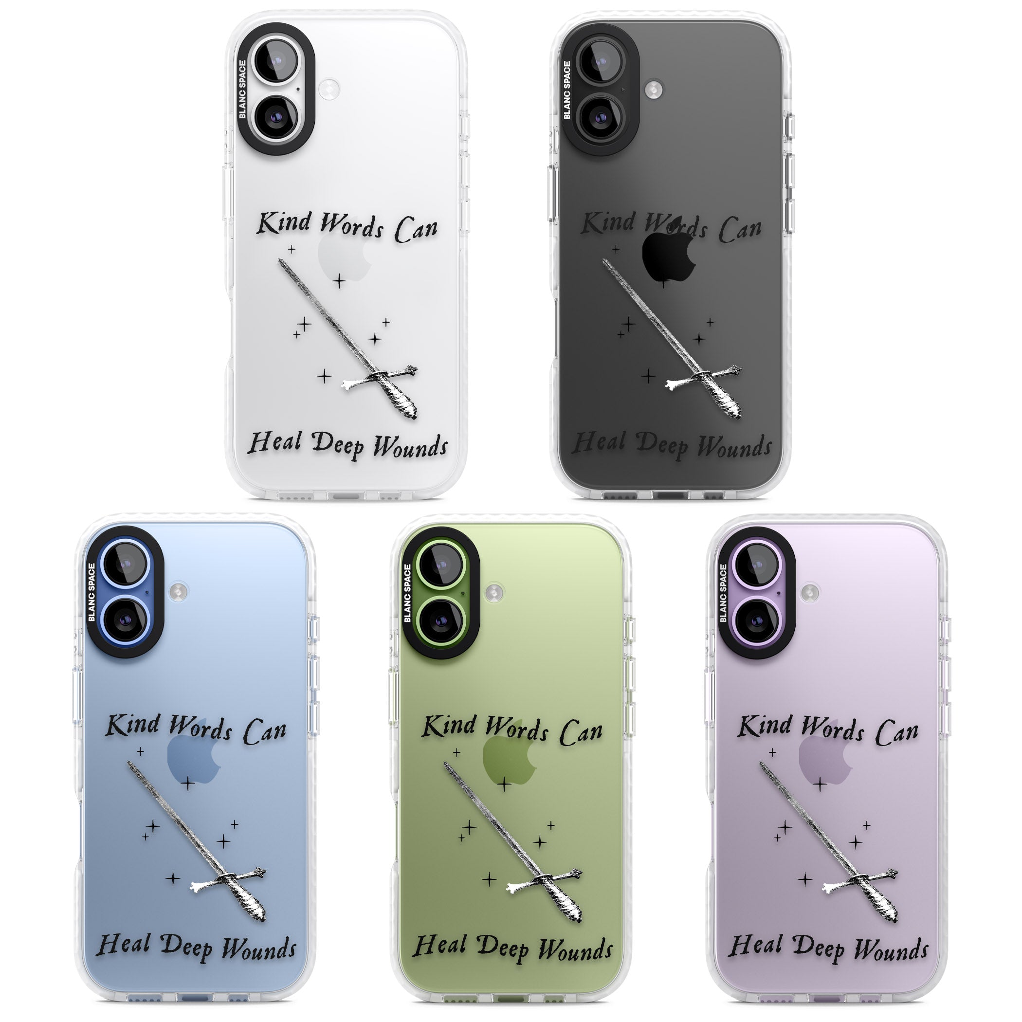Kind Words Can Heal Deep Wounds iPhone 17 Impact Clear Phone Case APT Impact Protection