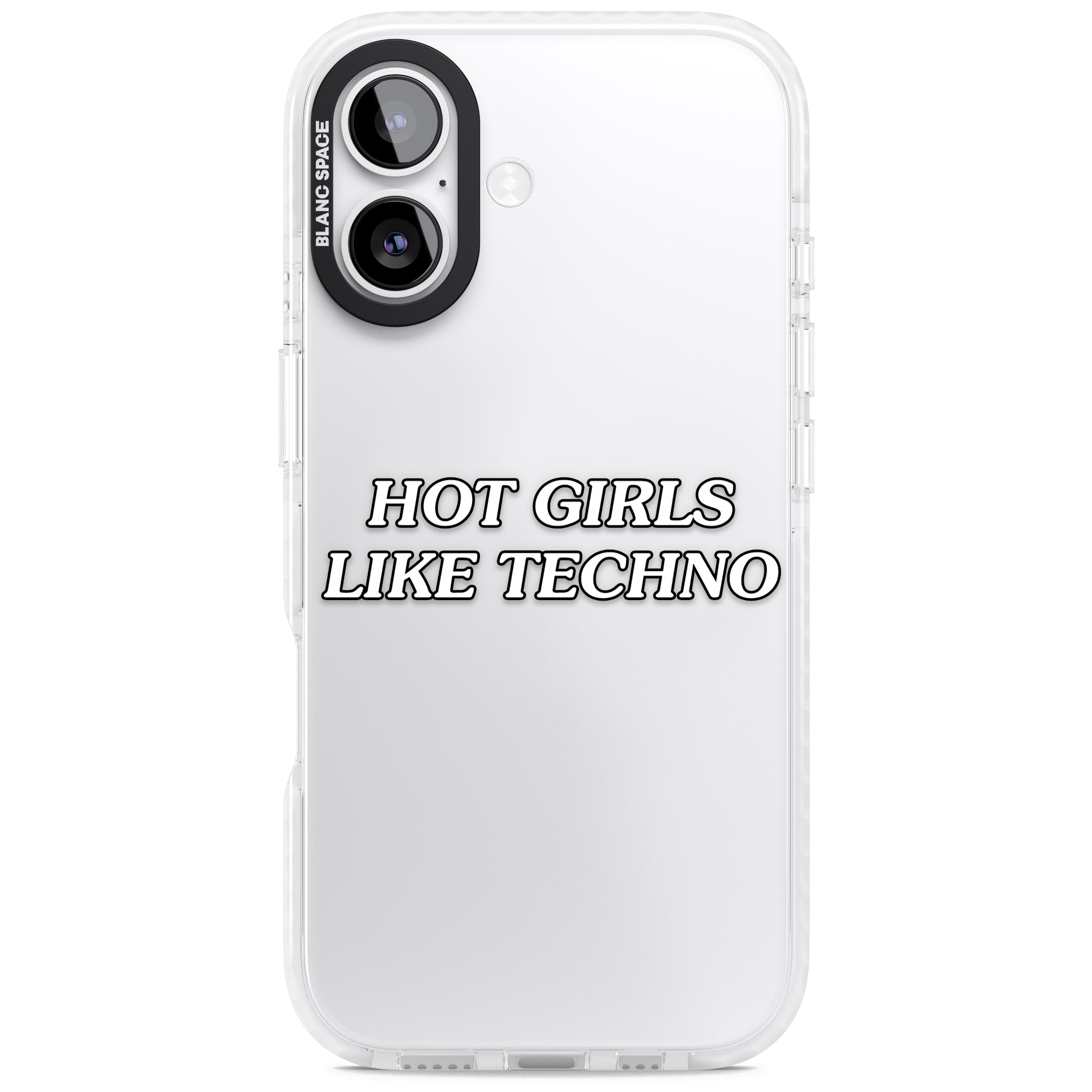 Hot Girls Like Techno iPhone 17 Impact Clear Phone Case