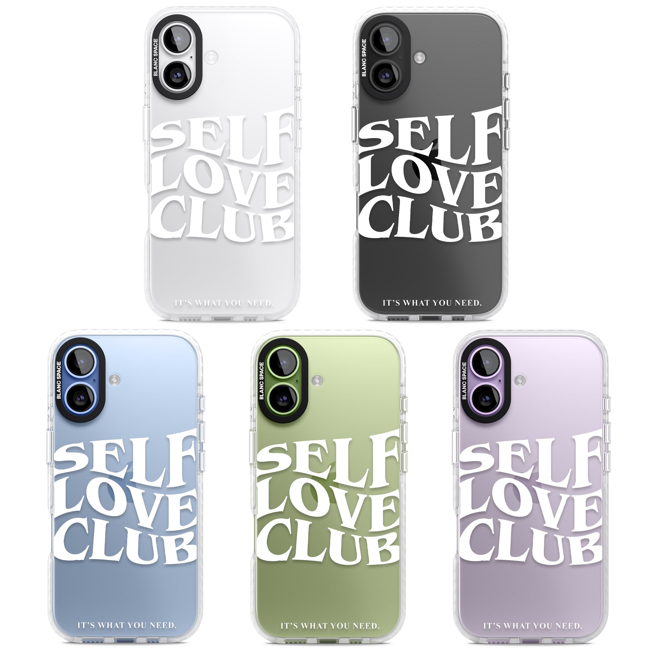 Self Love Club White iPhone 17 Impact Clear Phone Case APT Impact Protection