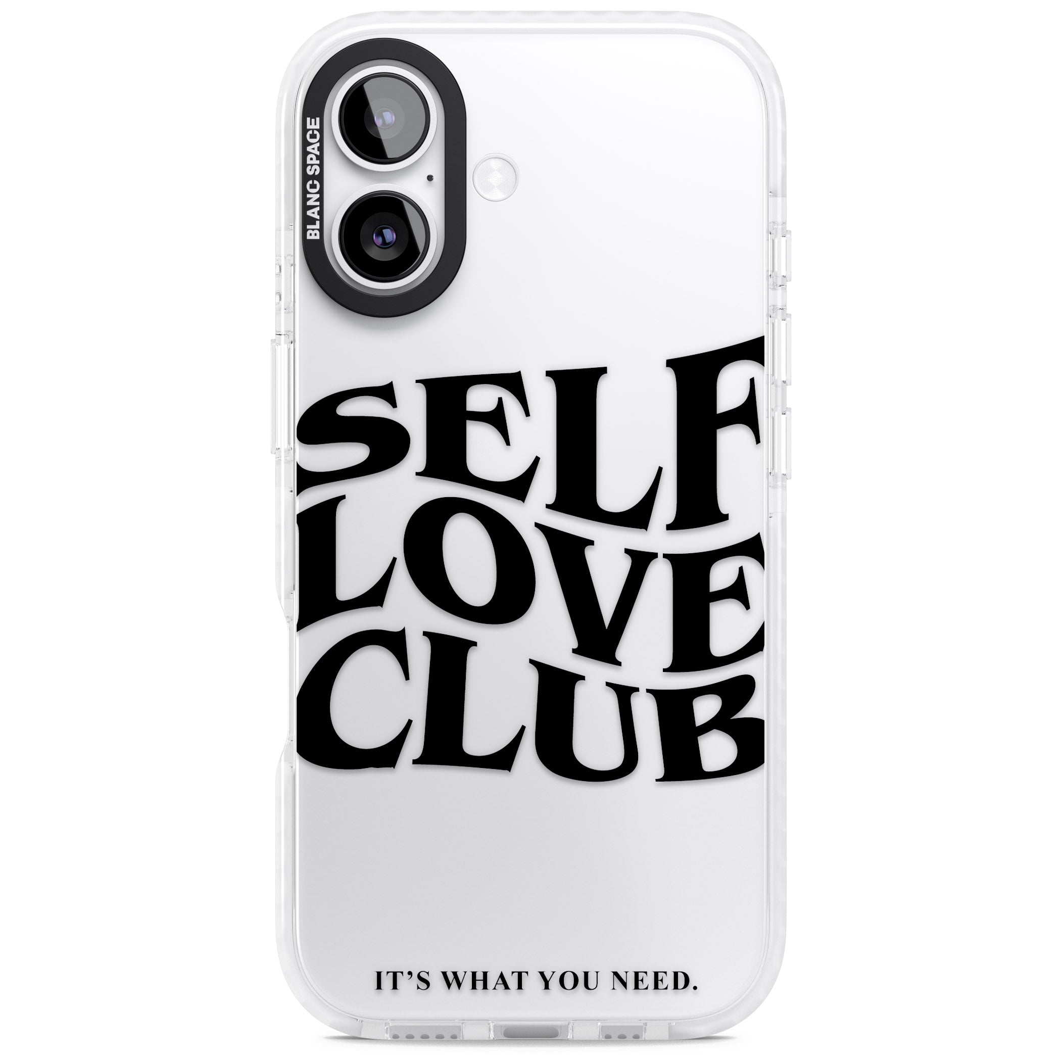 Self Love Club Black iPhone 17 Impact Clear Phone Case