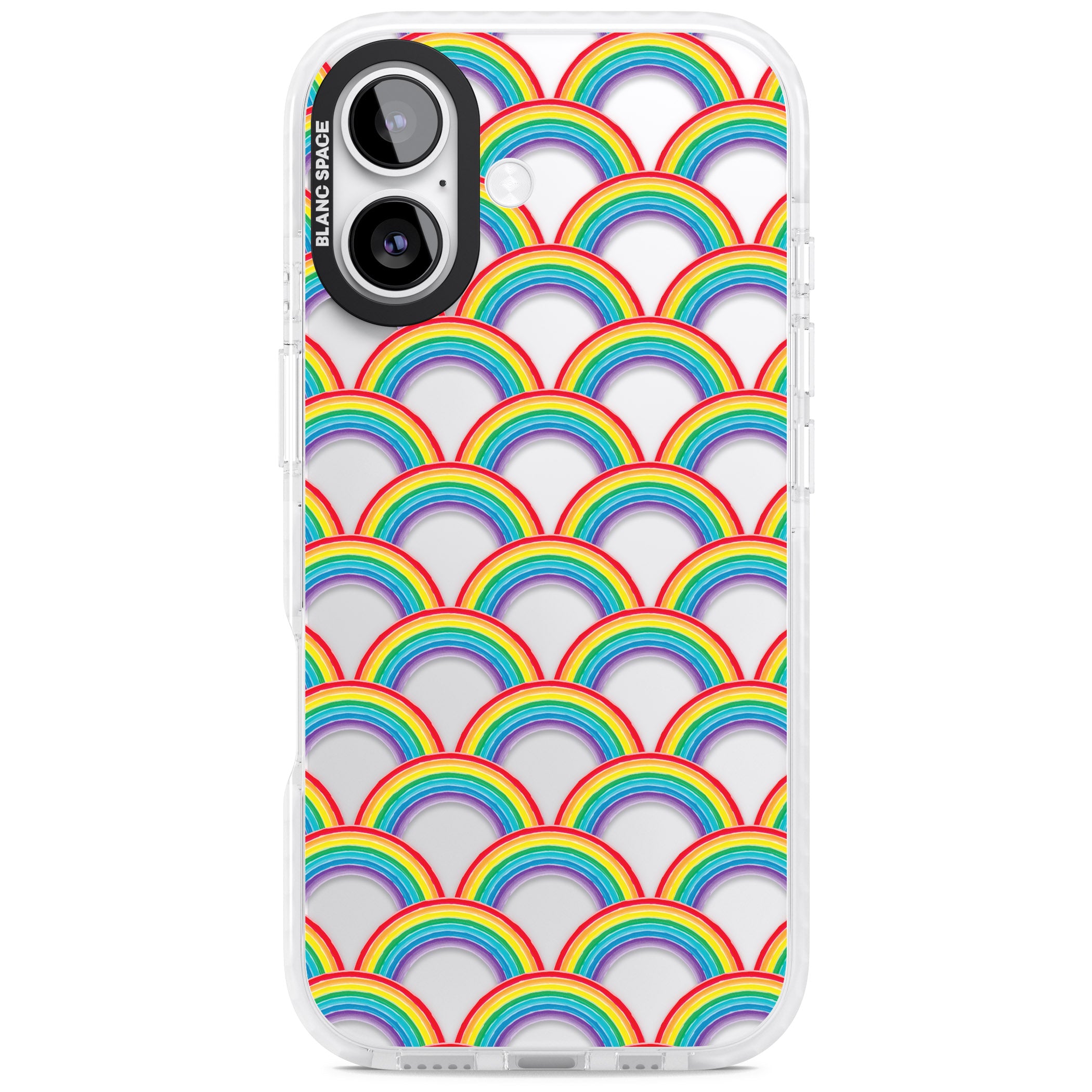 Rainbow Arc Pattern iPhone 17 Impact Clear Phone Case