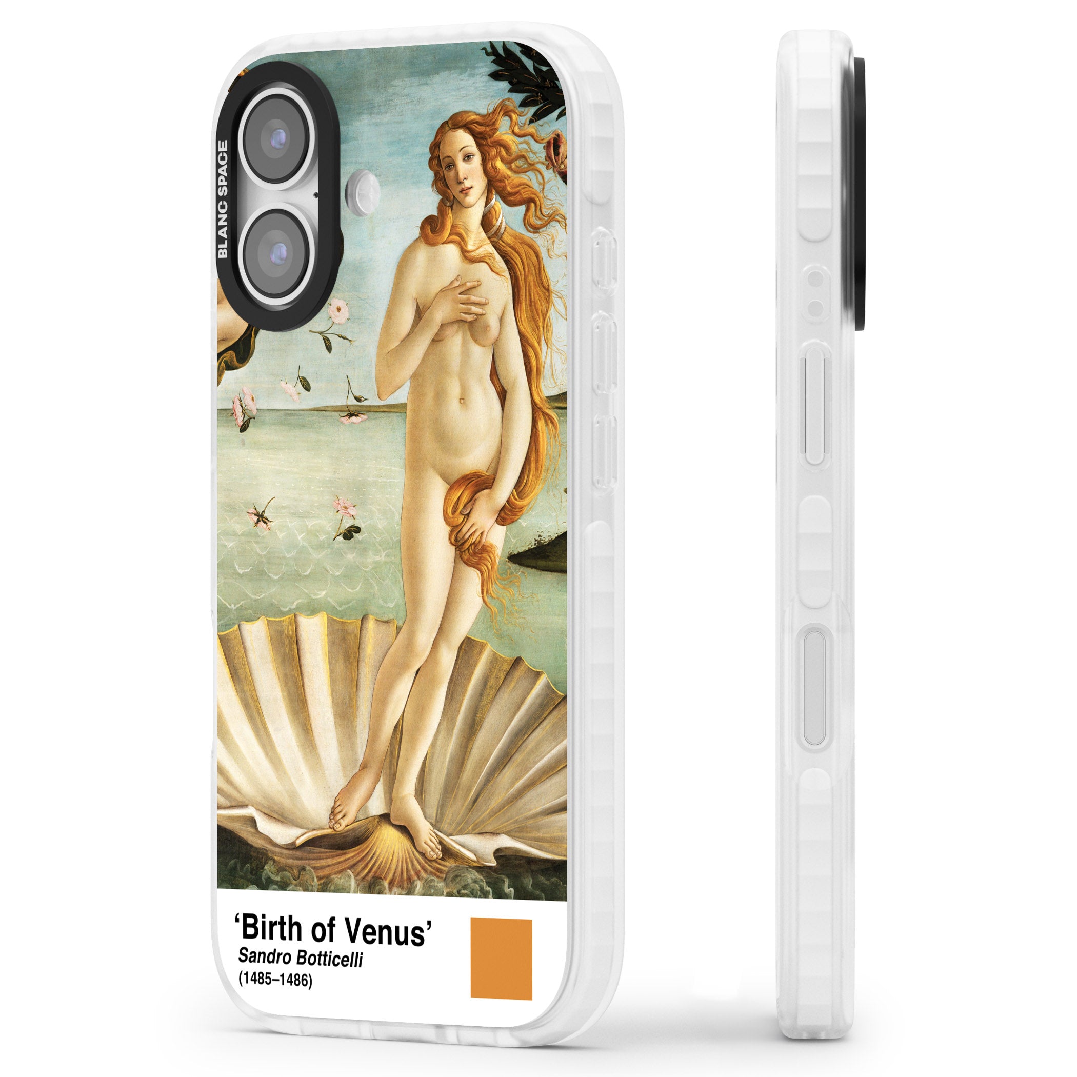 The Birth Of Venus iPhone 17 Impact Clear Phone Case Side Profile