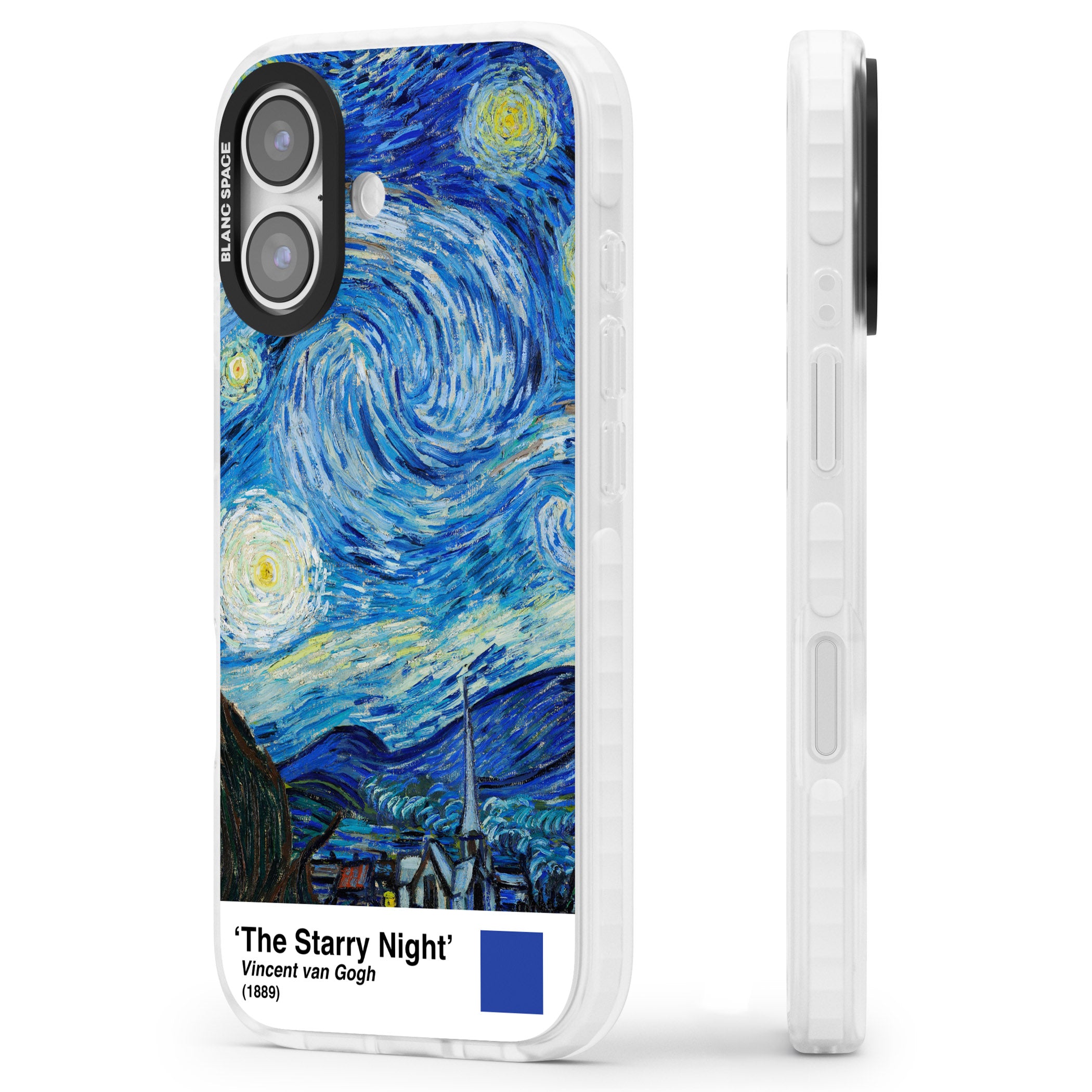 The Starry Night iPhone 17 Impact Clear Phone Case Side Profile