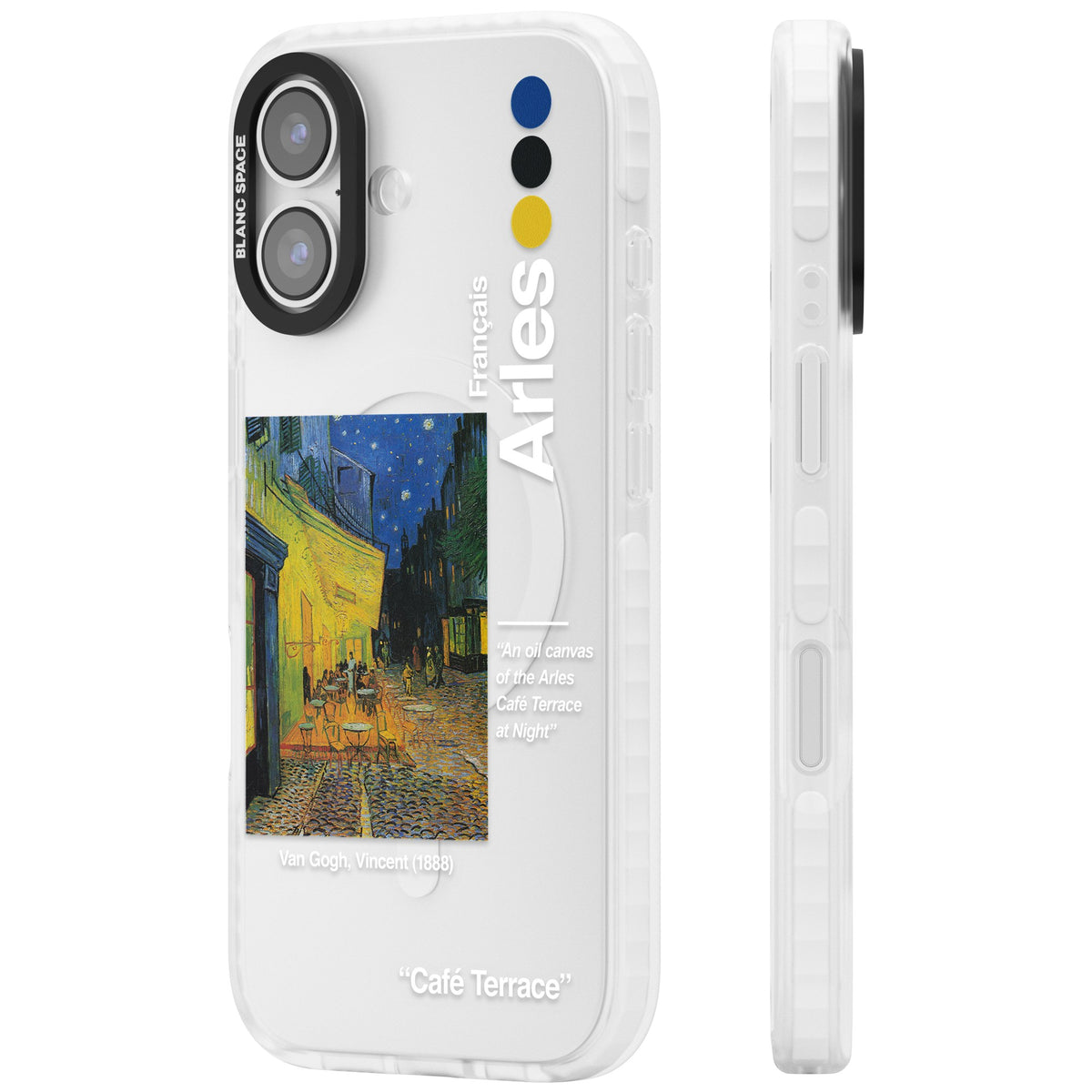 Cafe Terrace At Night iPhone 16 / iPhone 16 Plus / iPhone 17 Impact Clear Phone Case side