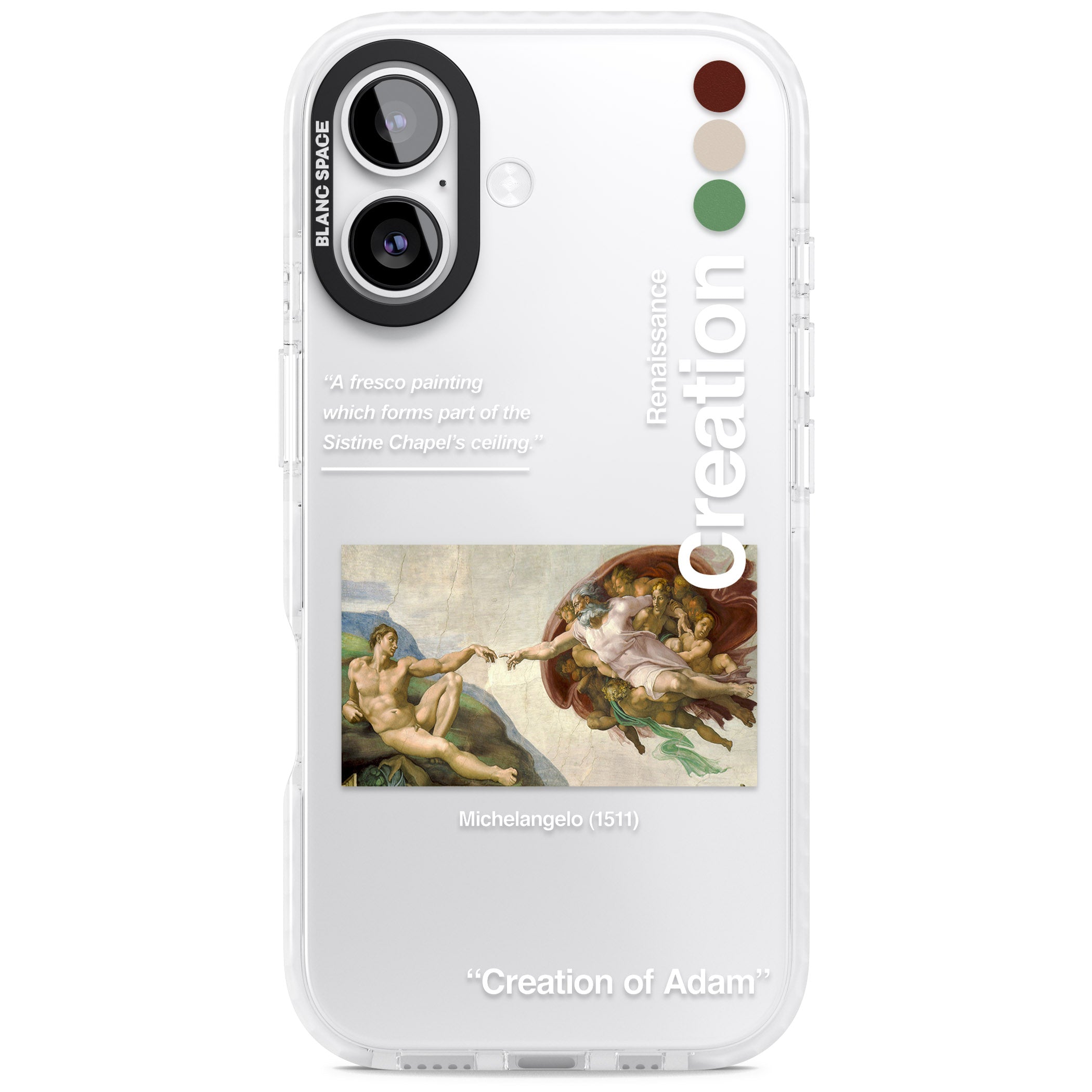Creation Of Adam Michelangelo iPhone 17 Impact Clear Phone Case
