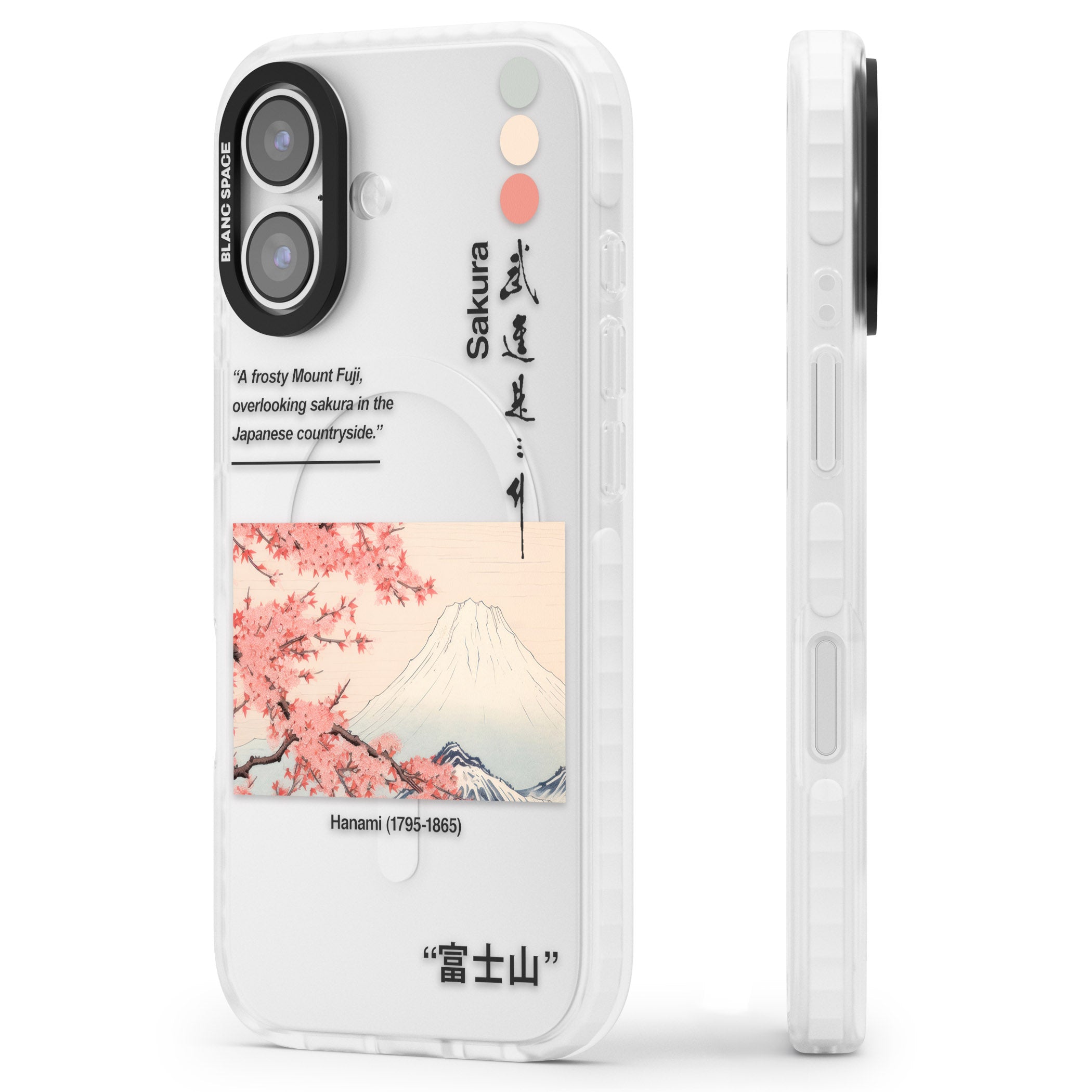 Hanami iPhone 17 Impact Clear Phone Case Side Profile