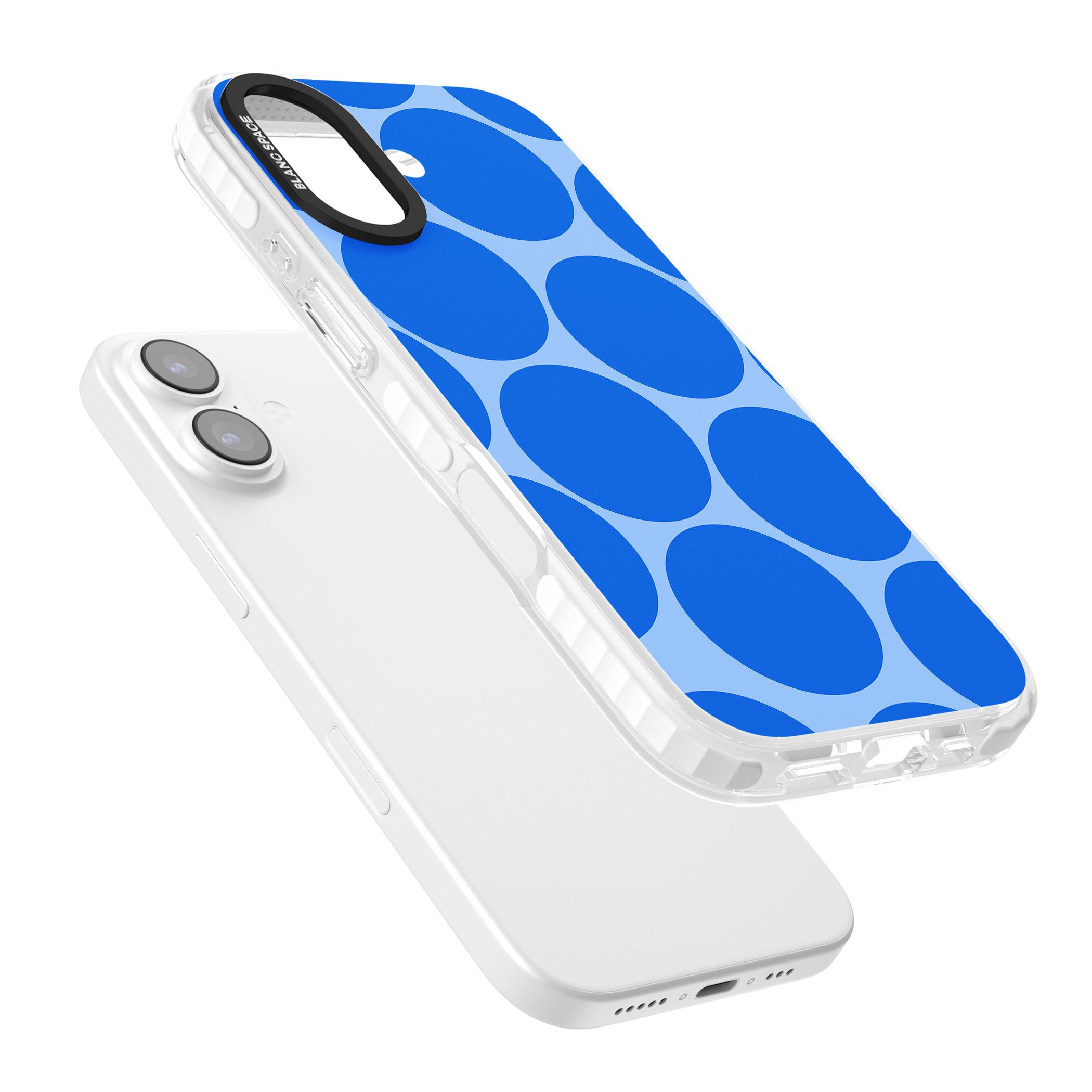 Retro Blue Dot iPhone 17 Impact Clear Phone Case Colours