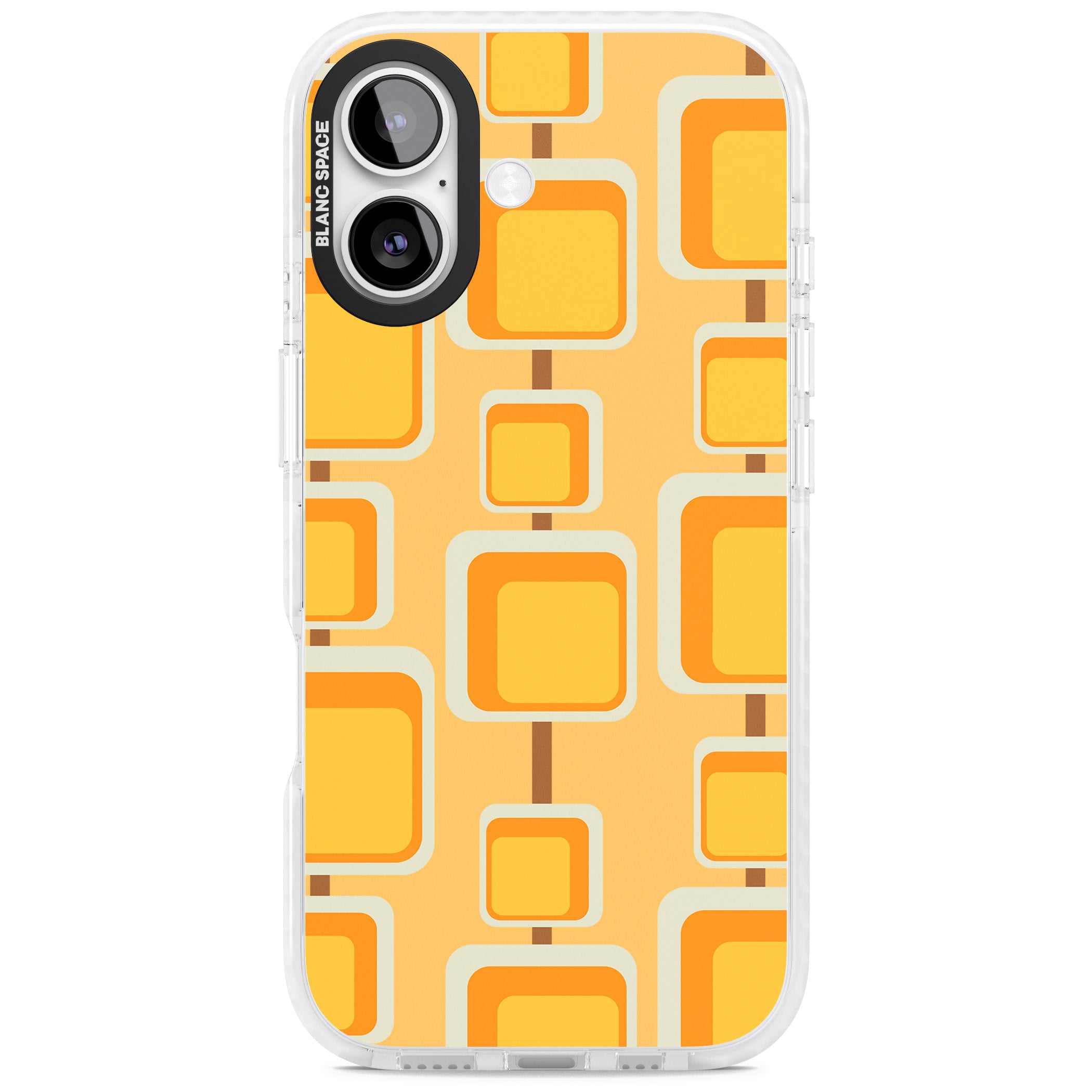 Sunny Mid Century Squares iPhone 17 Impact Clear Phone Case