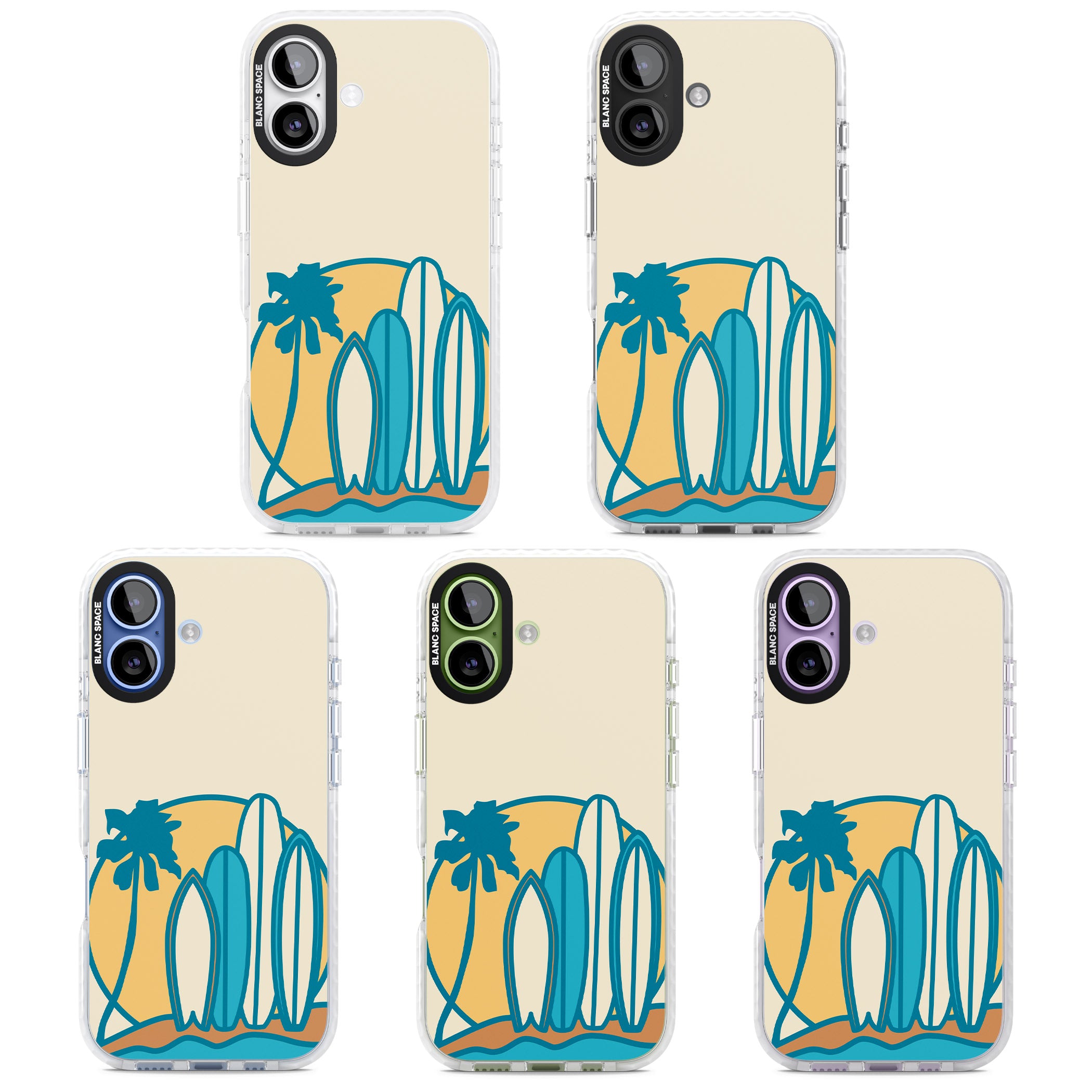 Coastal Surf Vibes iPhone 17 Impact Clear Phone Case APT Impact Protection