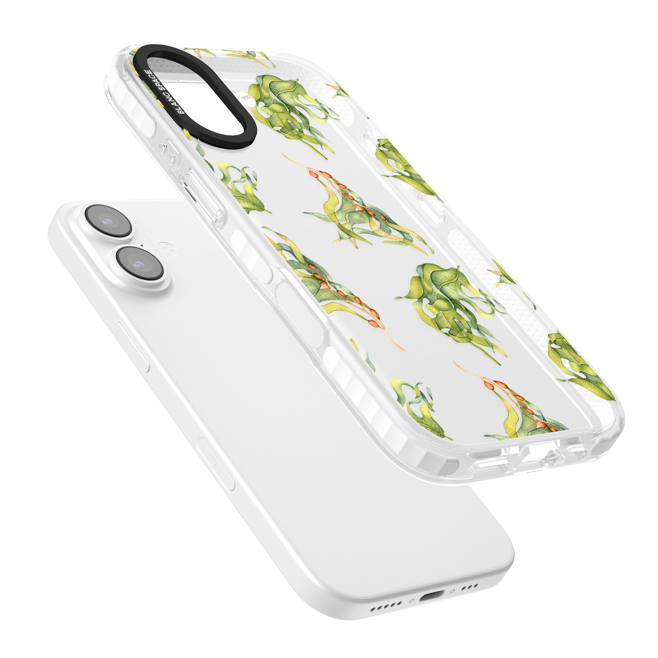 Flowing Seaweed Watercolor iPhone 17 Impact Clear Phone Case Colours