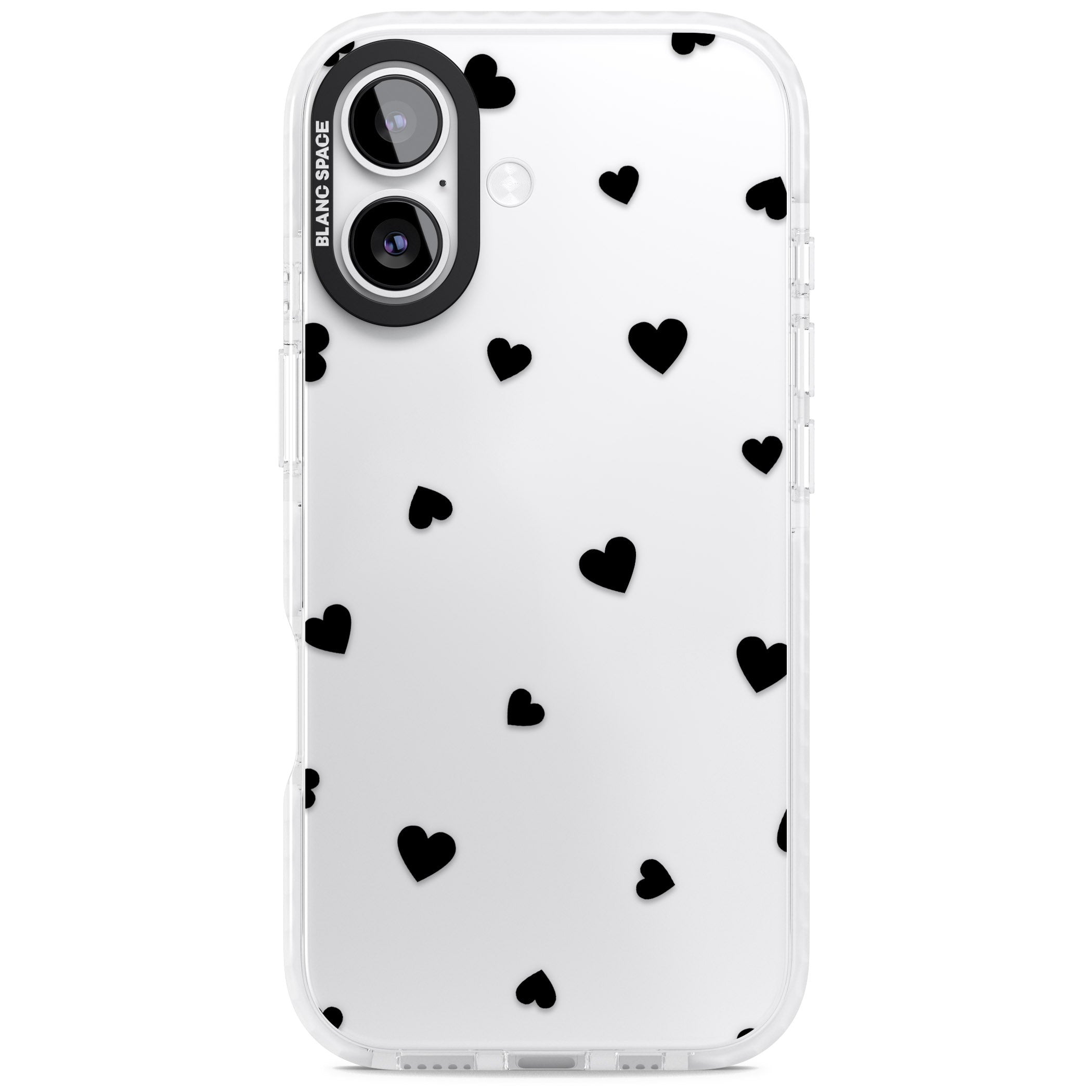 Black Hearts iPhone 17 Impact Clear Phone Case