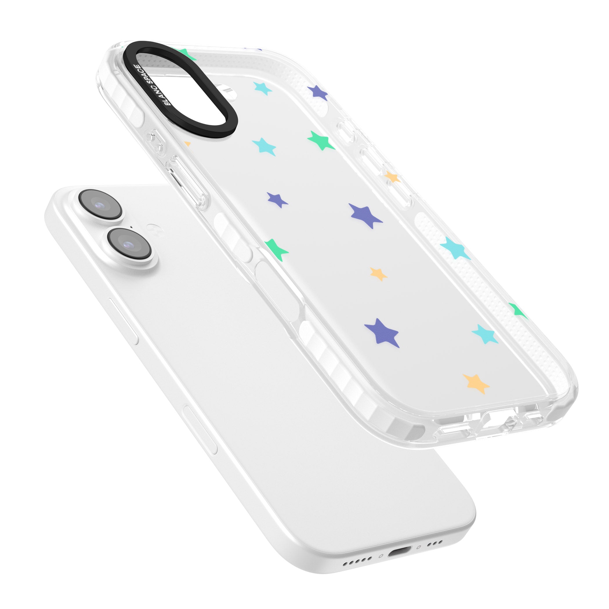 Pastel Star Pattern iPhone 17 Impact Clear Phone Case Colours