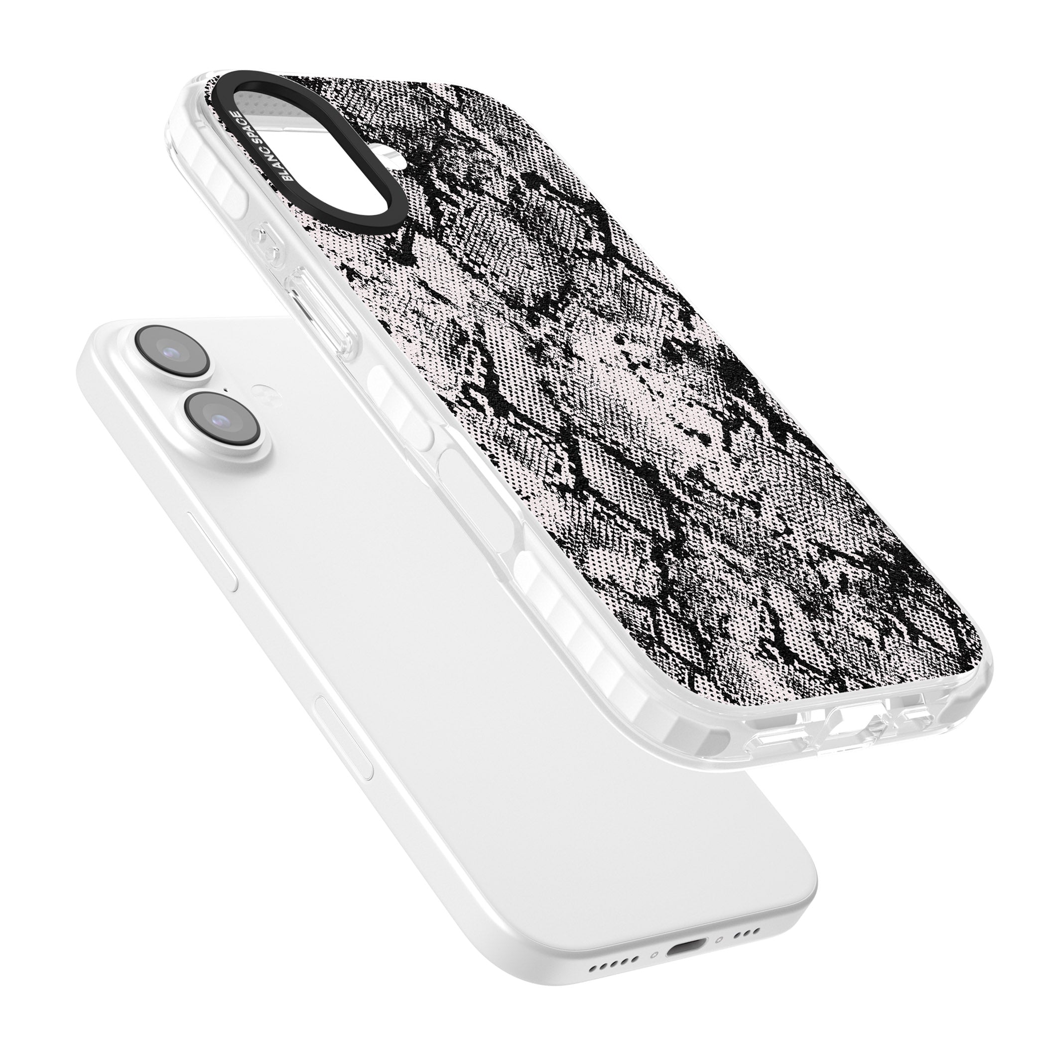 Pastel Snakeskin Grey iPhone 17 Impact Clear Phone Case Colours