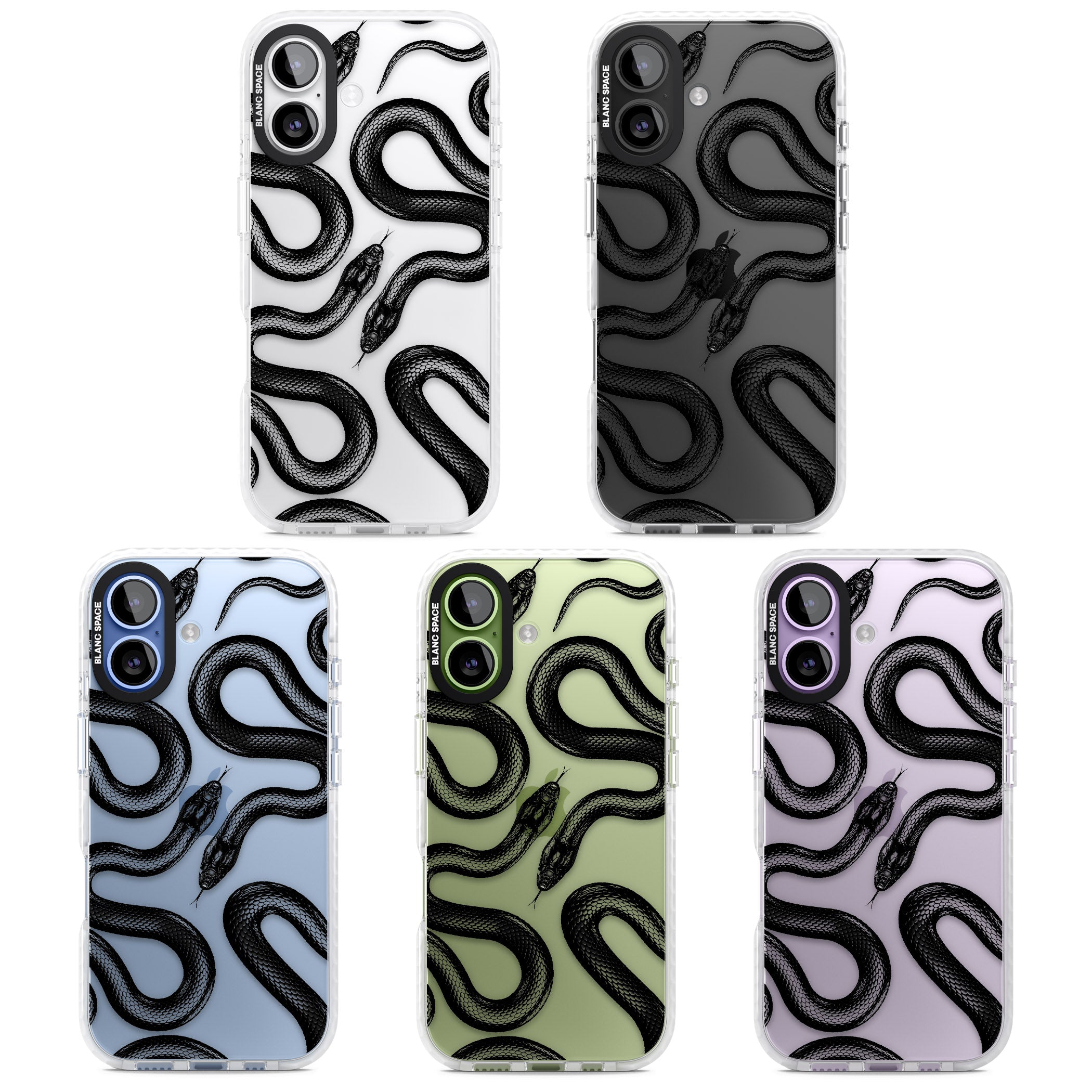 Black Kingsnake iPhone 17 Impact Clear Phone Case APT Impact Protection