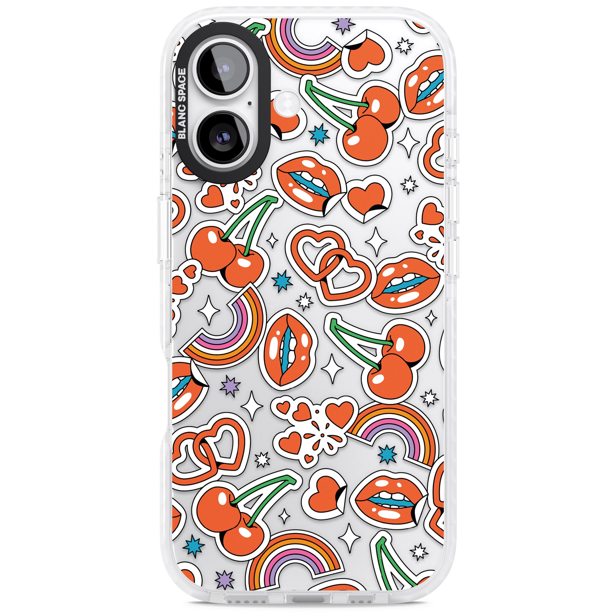 Red Sticker Pop iPhone 17 Impact Clear Phone Case