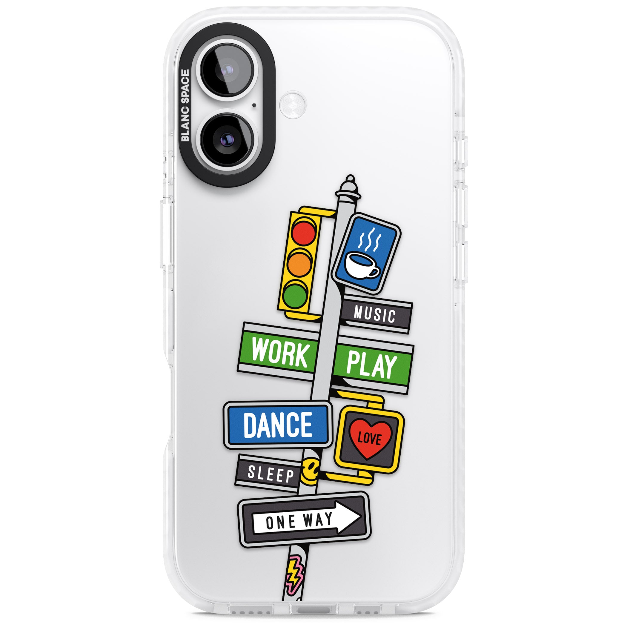 Mood Street Signs iPhone 17 Impact Clear Phone Case