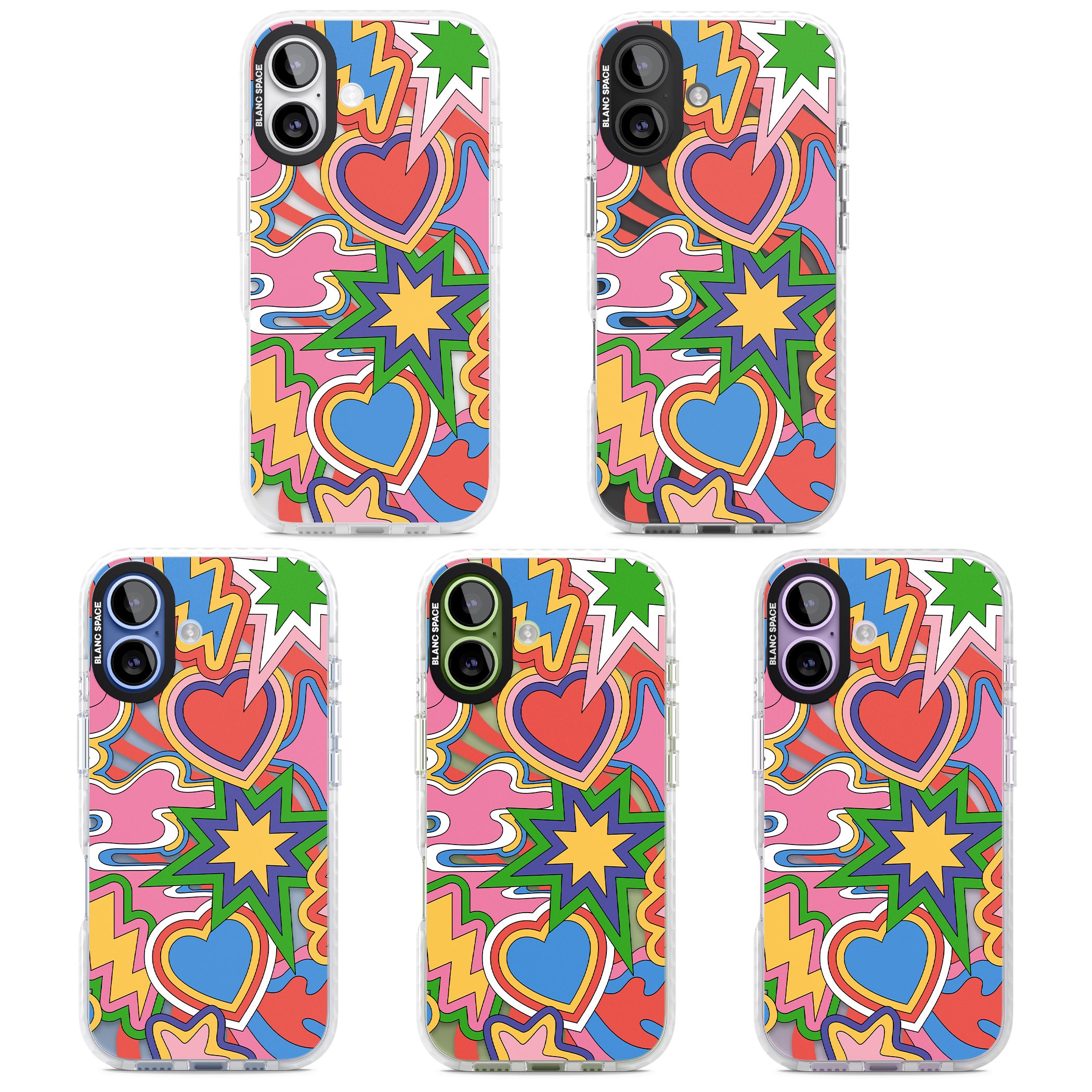 Psychedelic Pop Art Explosion iPhone 17 Impact Clear Phone Case APT Impact Protection