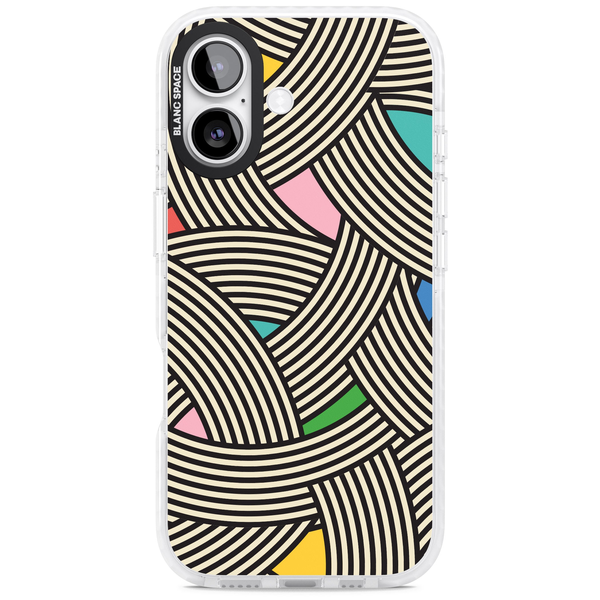 Multicolour Optic Waves iPhone 17 Impact Clear Phone Case