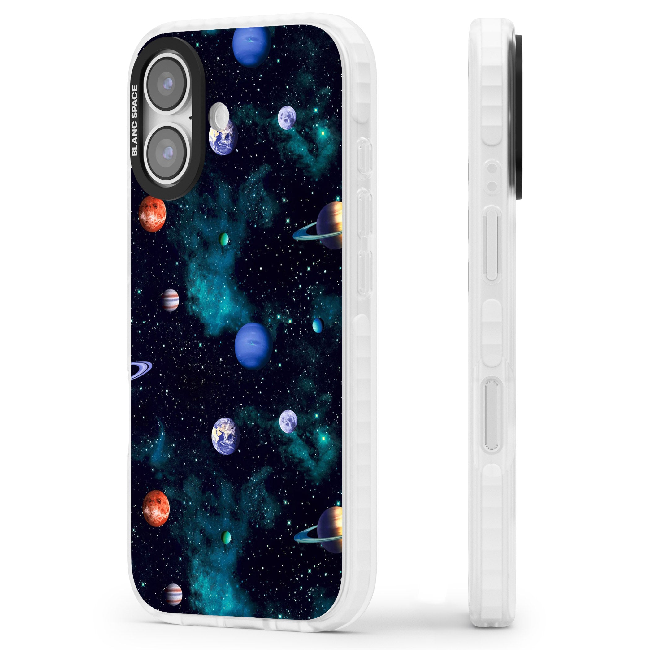 Deep Space iPhone 17 Impact Clear Phone Case Side Profile