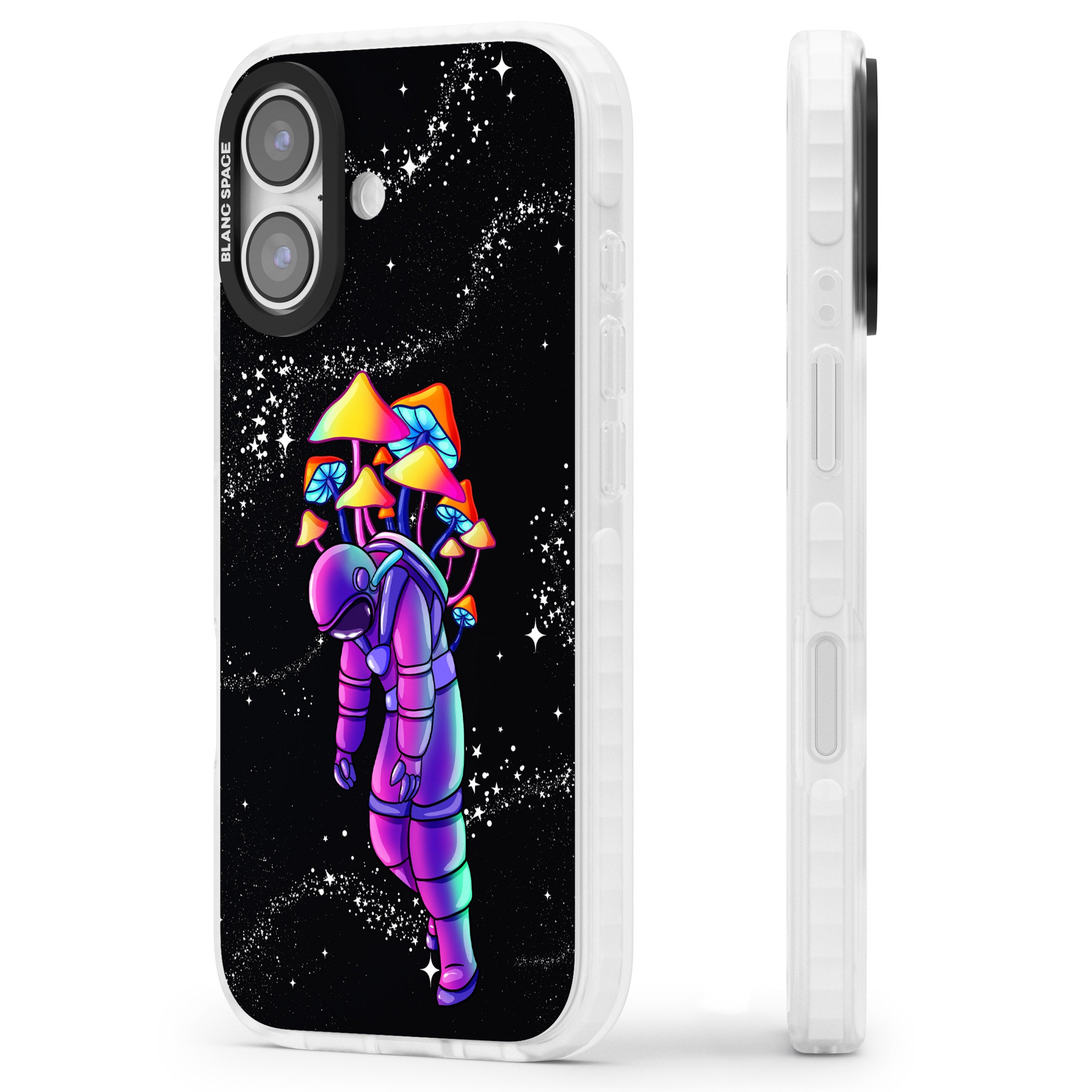 Space Mutation iPhone 17 Impact Clear Phone Case Side Profile