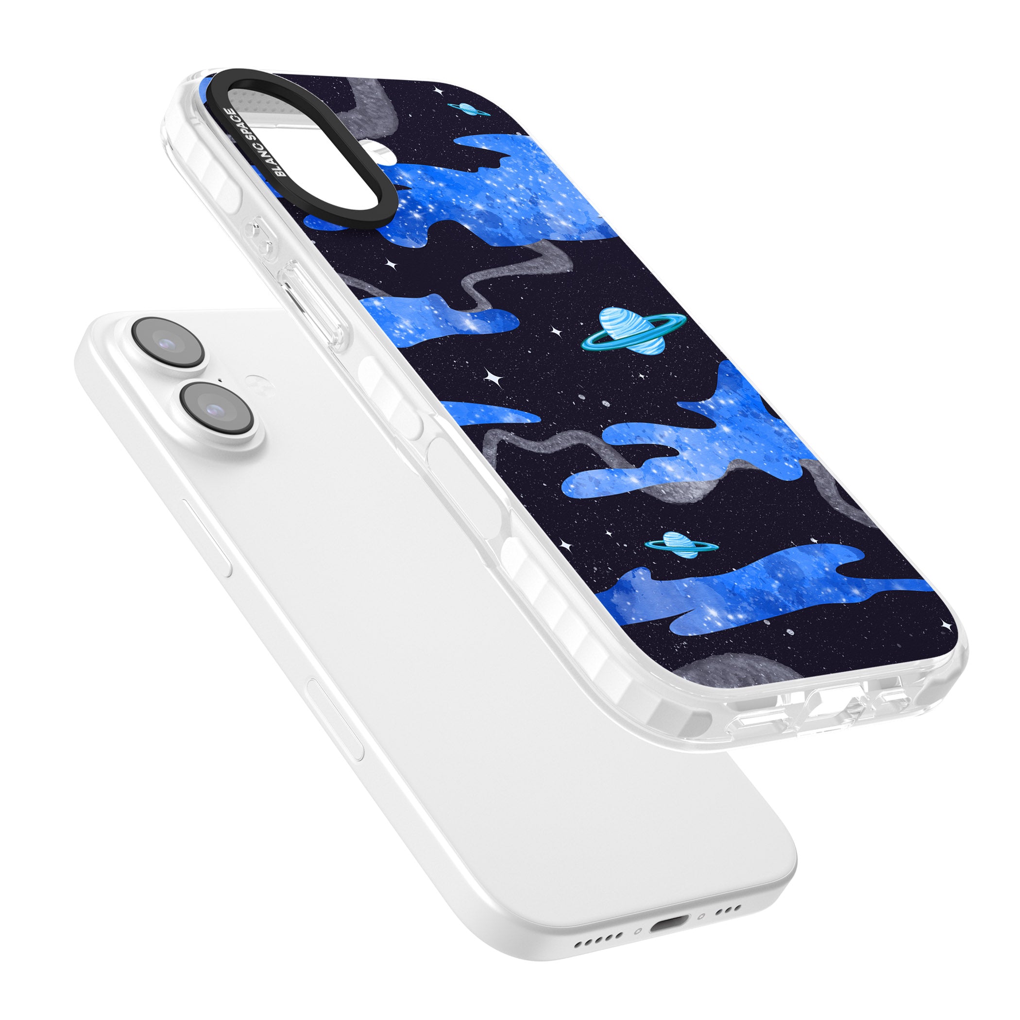 Blue Galaxy iPhone 17 Impact Clear Phone Case Colours