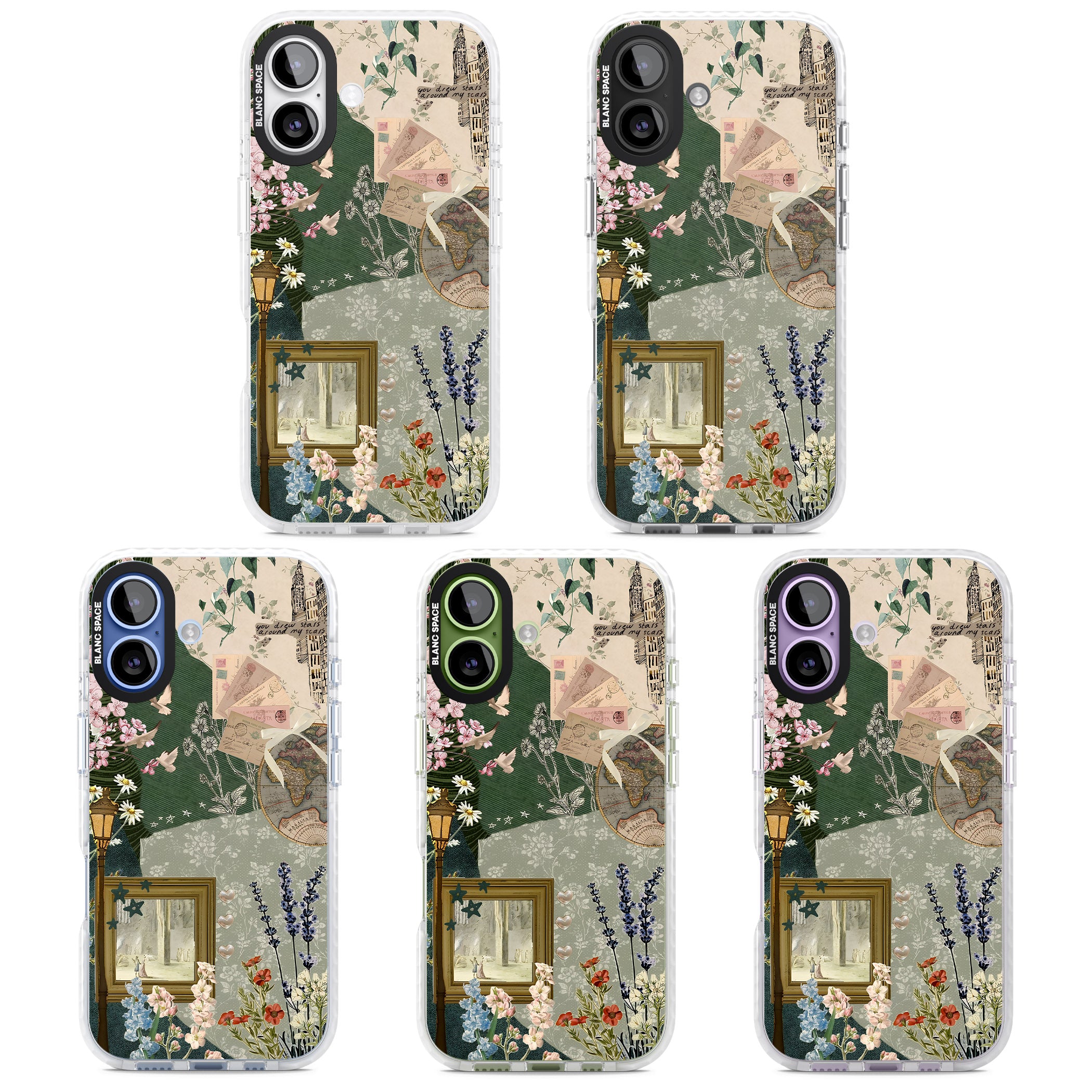 Vintage Spring Collage iPhone 17 Impact Clear Phone Case APT Impact Protection