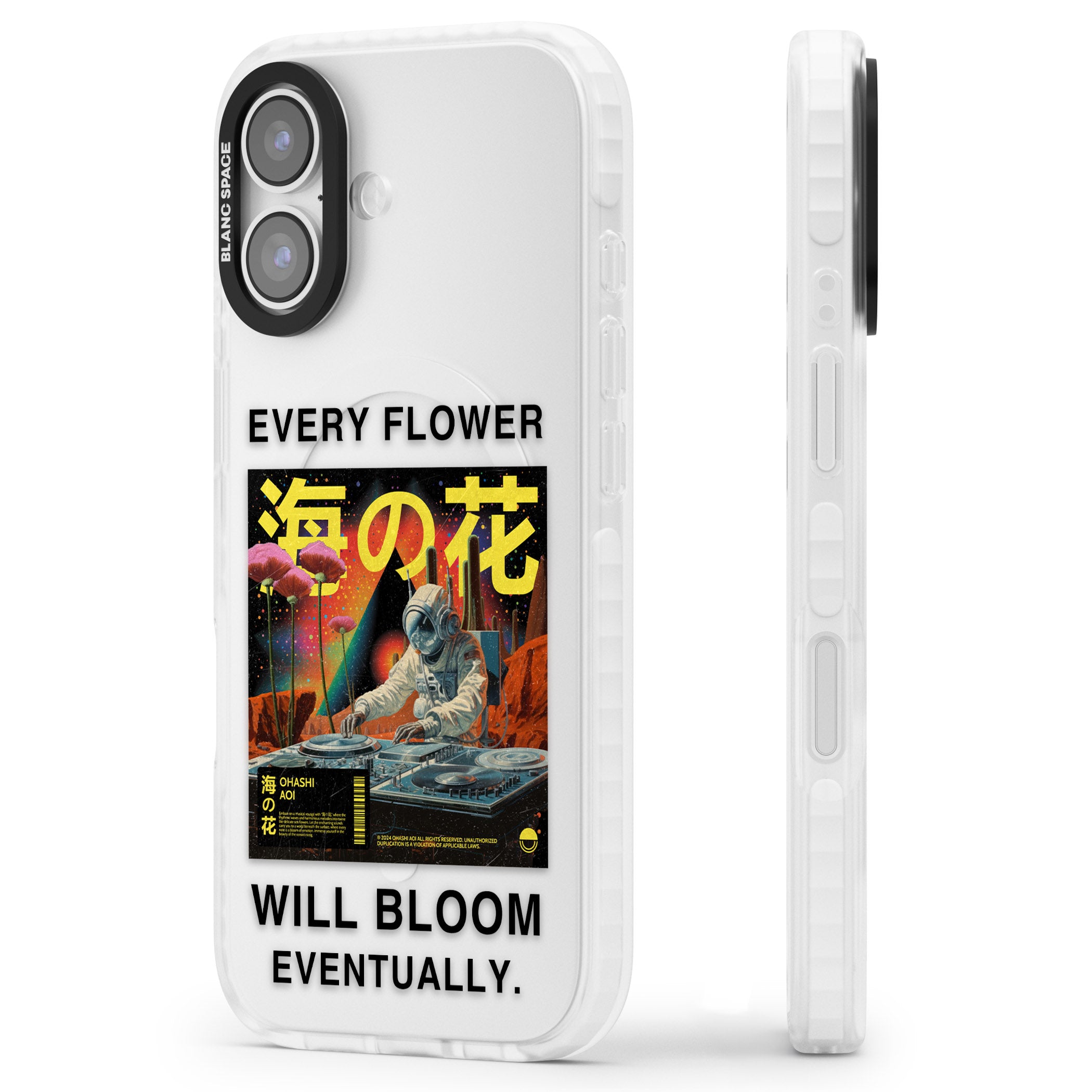 Every Flower Will Bloom Eventually iPhone 17 Impact Clear Phone Case Side Profile