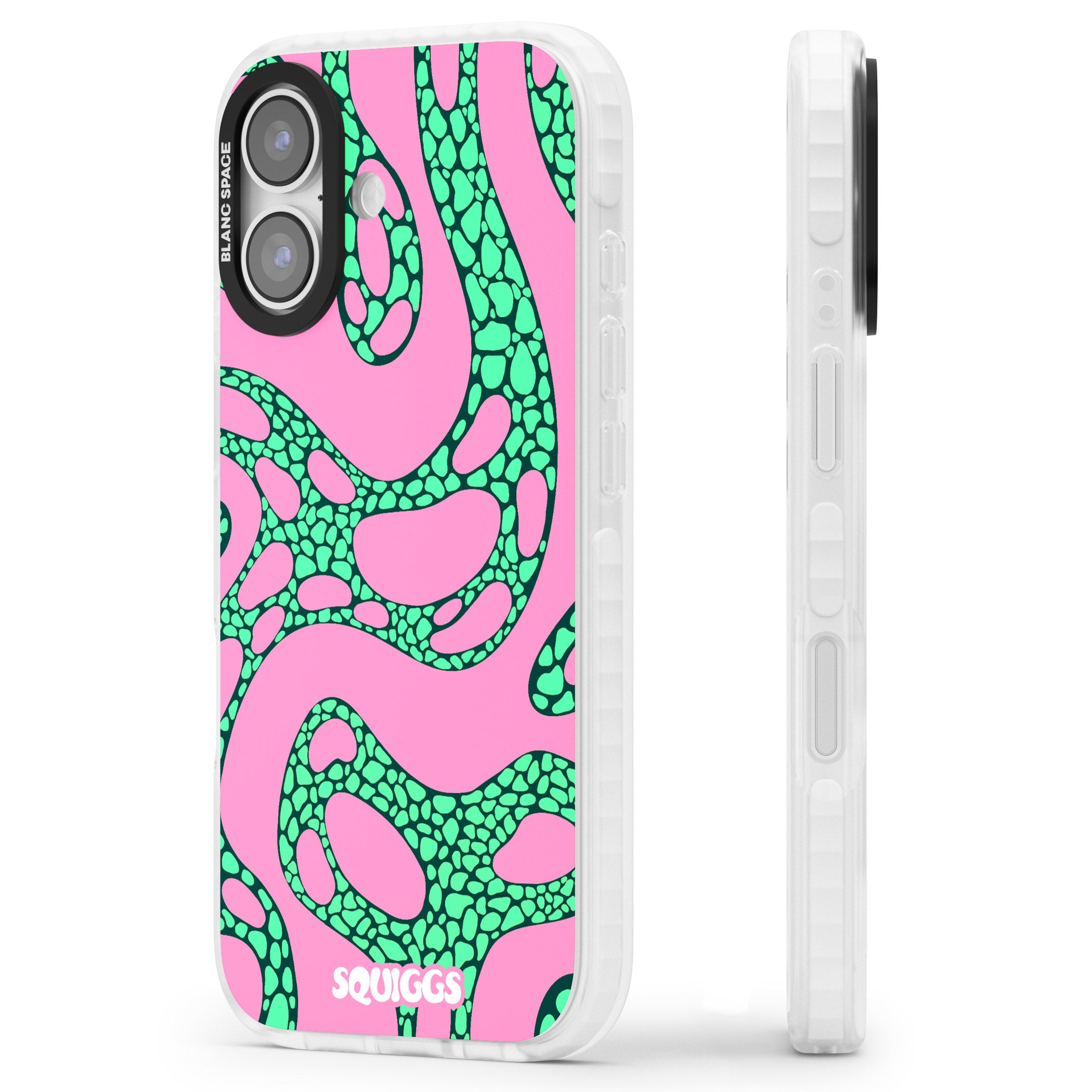 Alien Glow iPhone 17 Impact Clear Phone Case Side Profile