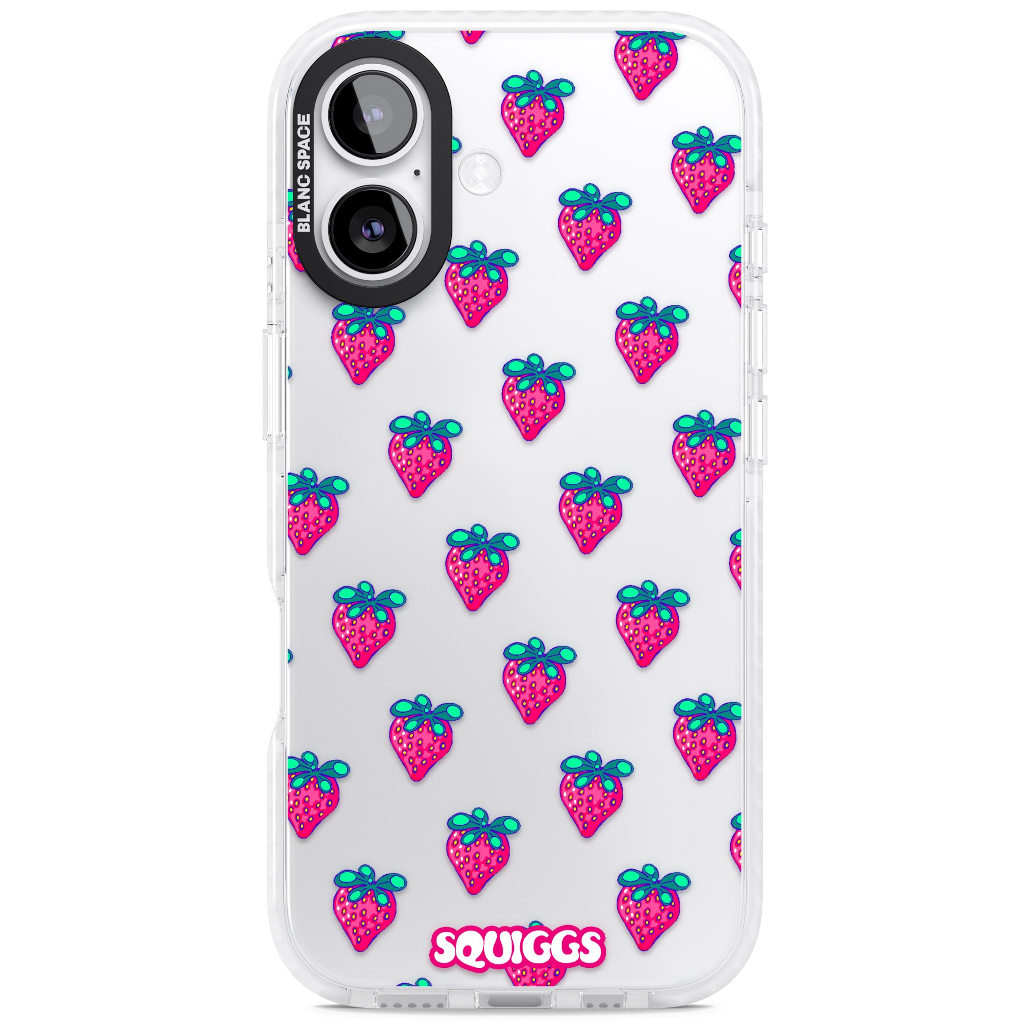 Strawberry Patch iPhone 17 Impact Clear Phone Case