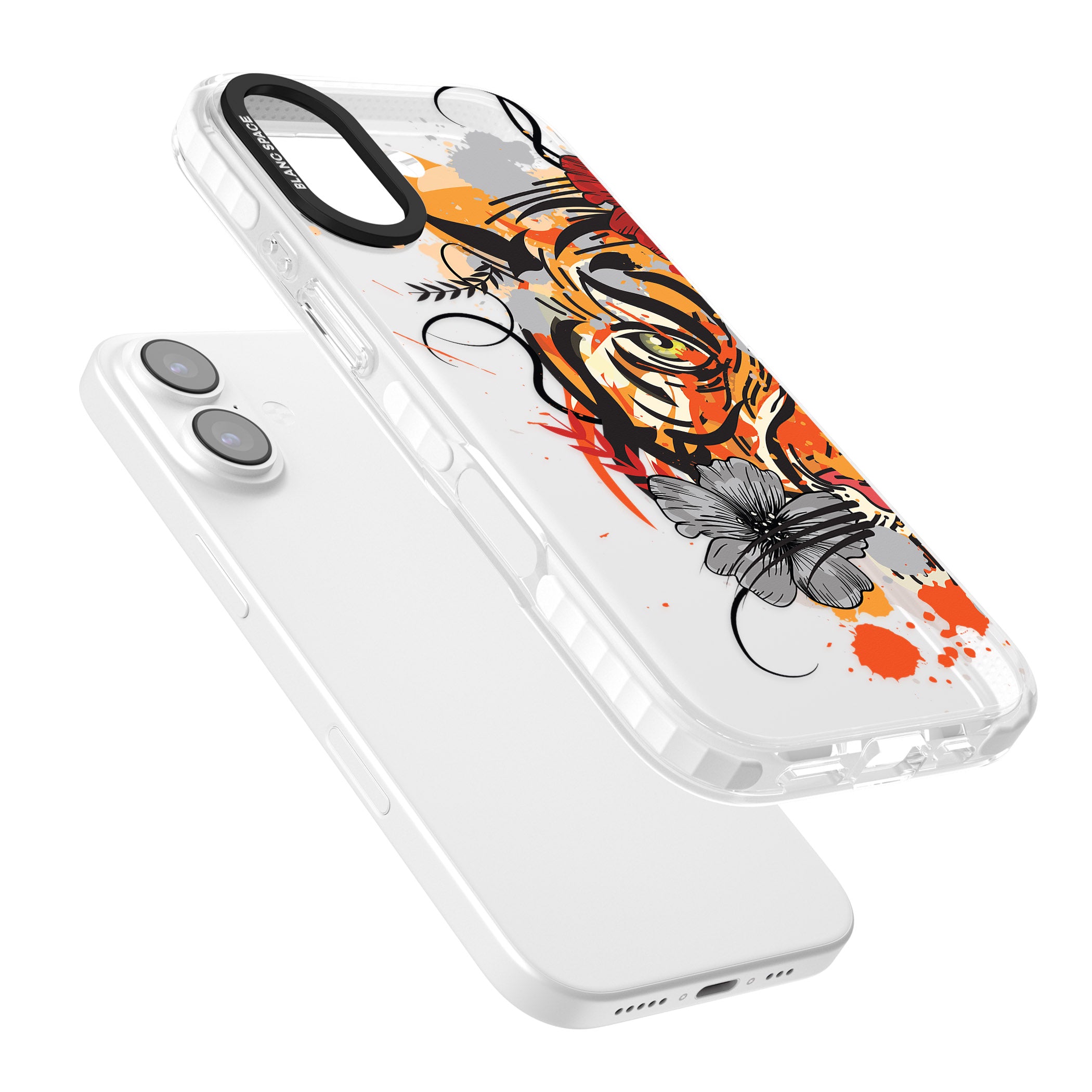 Sugar Skull Tiger iPhone 17 Impact Clear Phone Case Colours