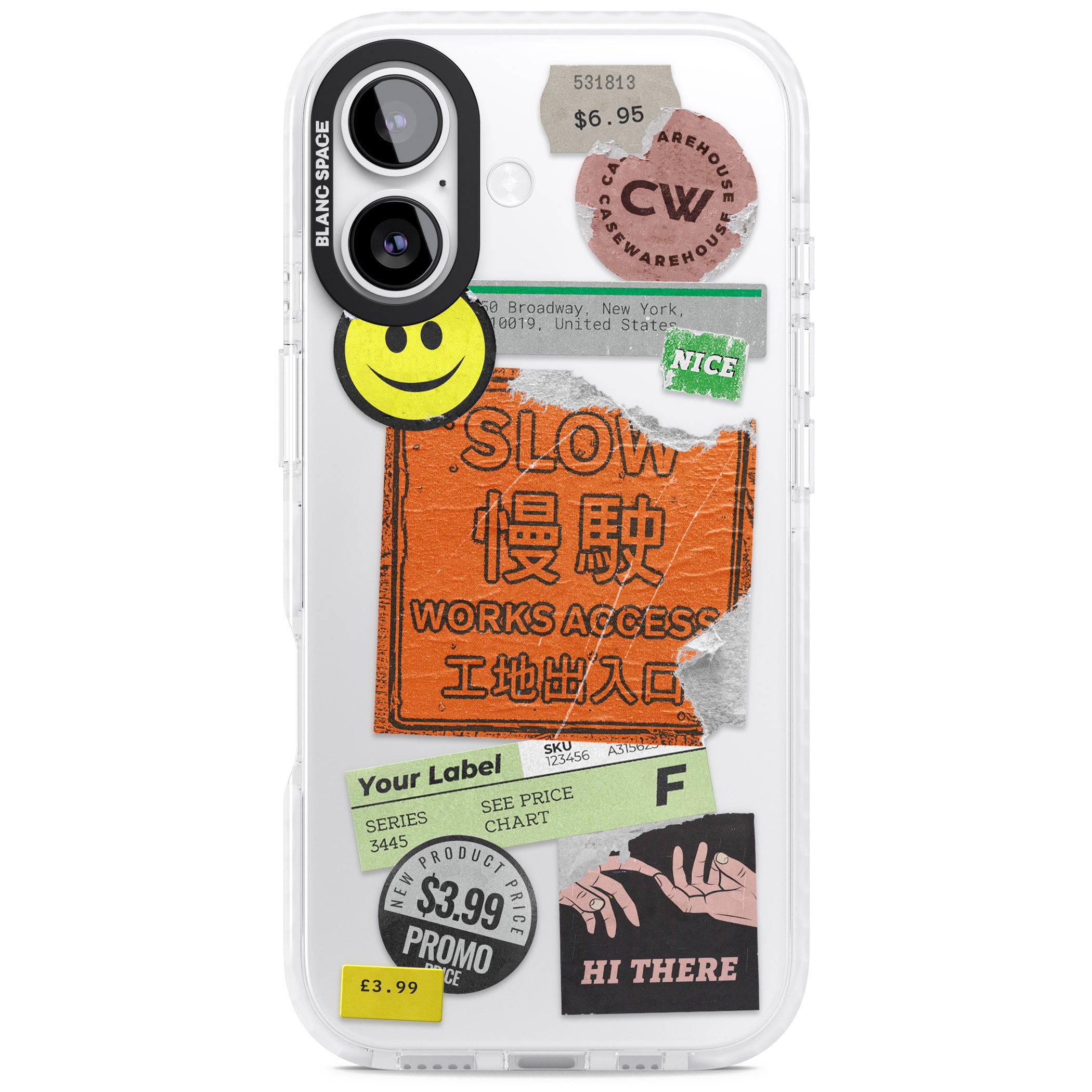 Kanji Signs Sticker Mix iPhone 17 Impact Clear Phone Case