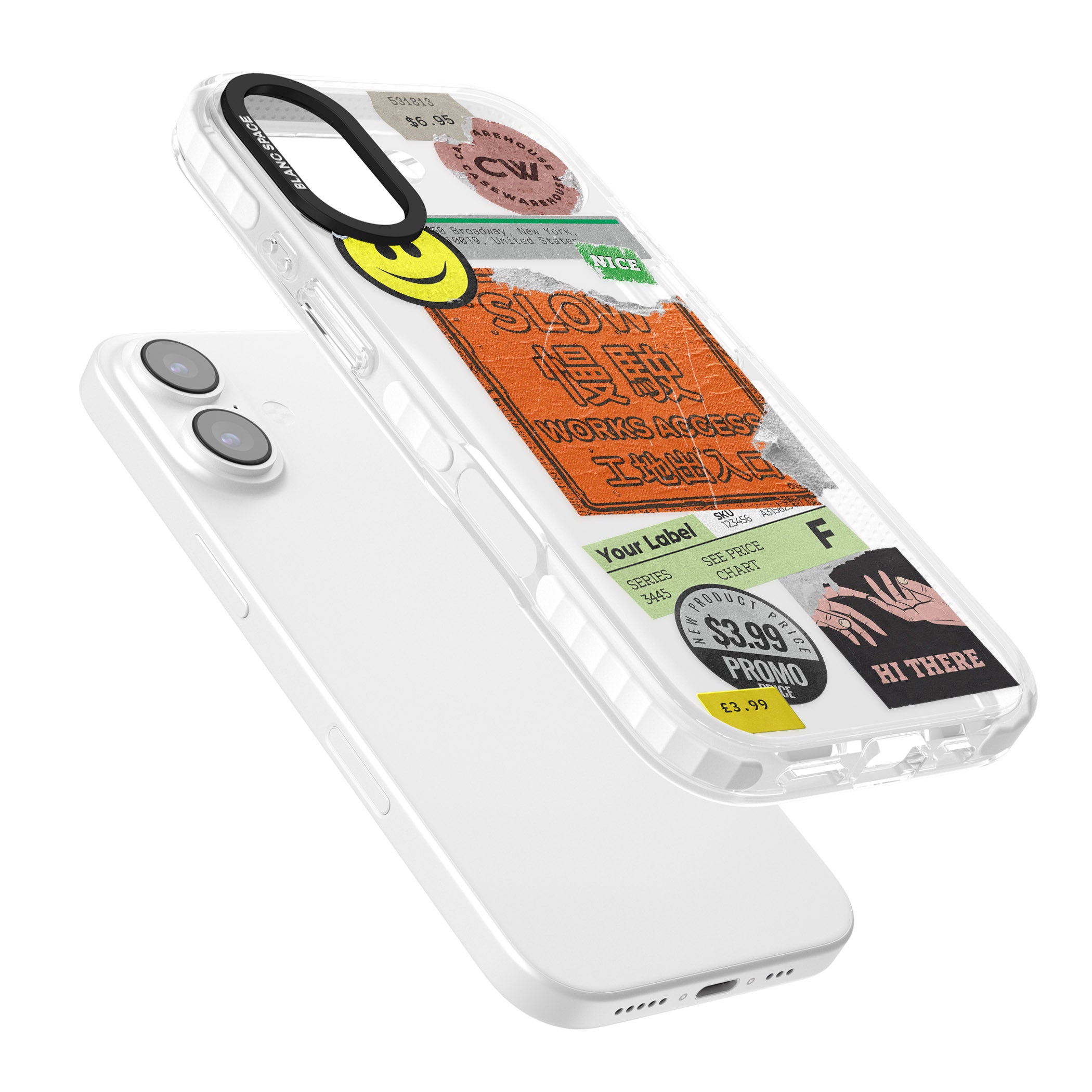 Kanji Signs Sticker Mix iPhone 17 Impact Clear Phone Case Colours