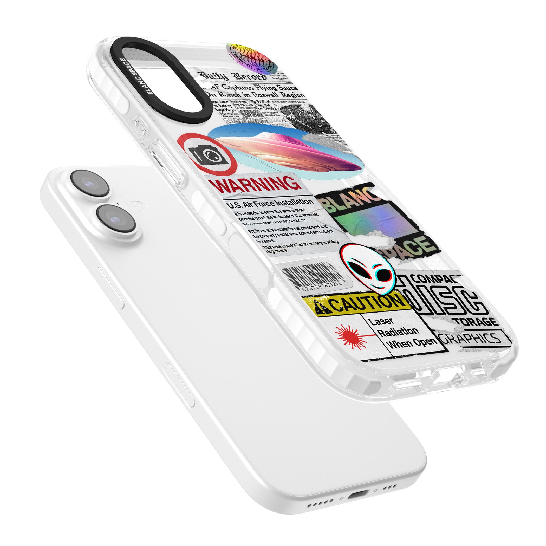 Cosmic Encounters iPhone 17 Impact Clear Phone Case Colours