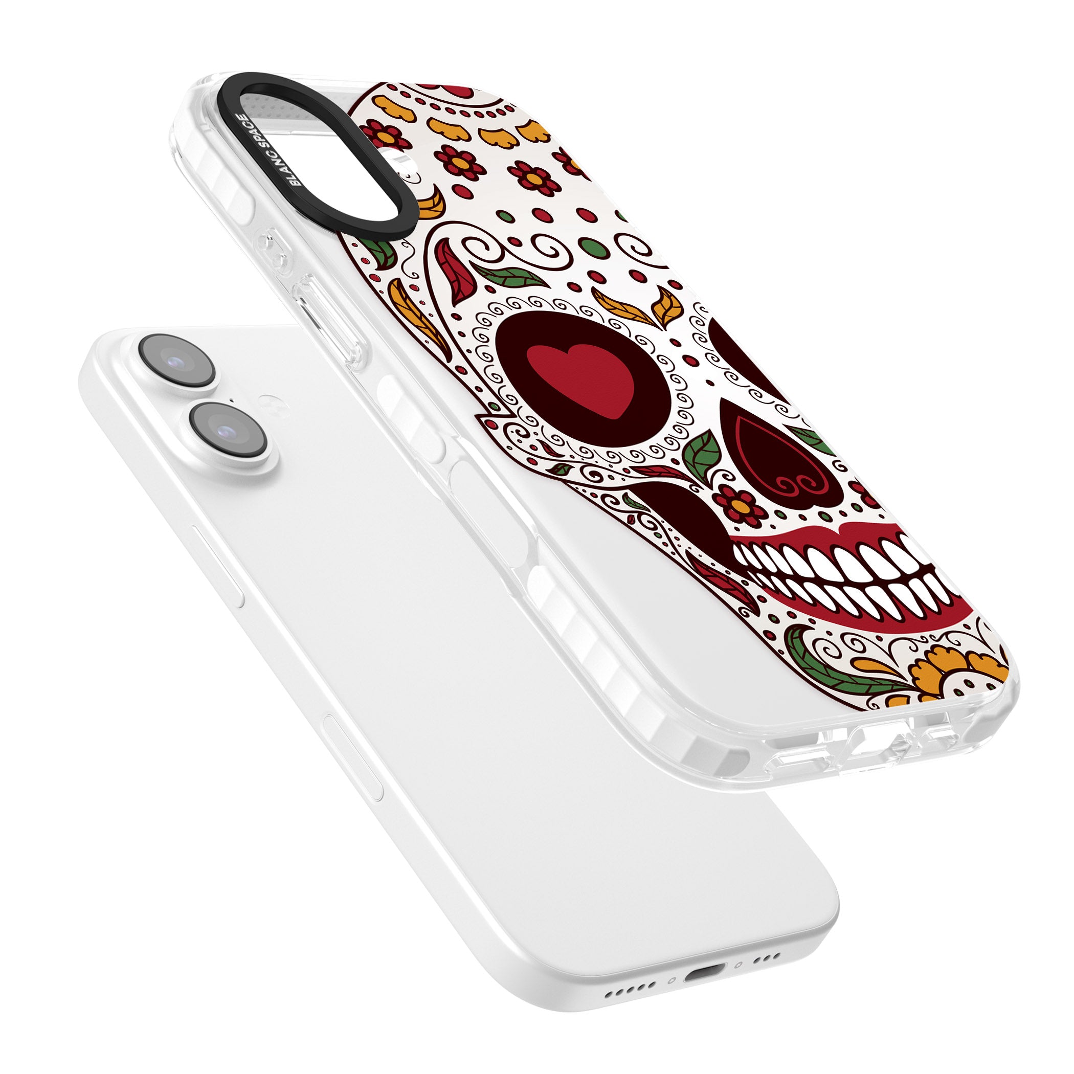 Autumn Sugar Skull iPhone 17 Impact Clear Phone Case Colours