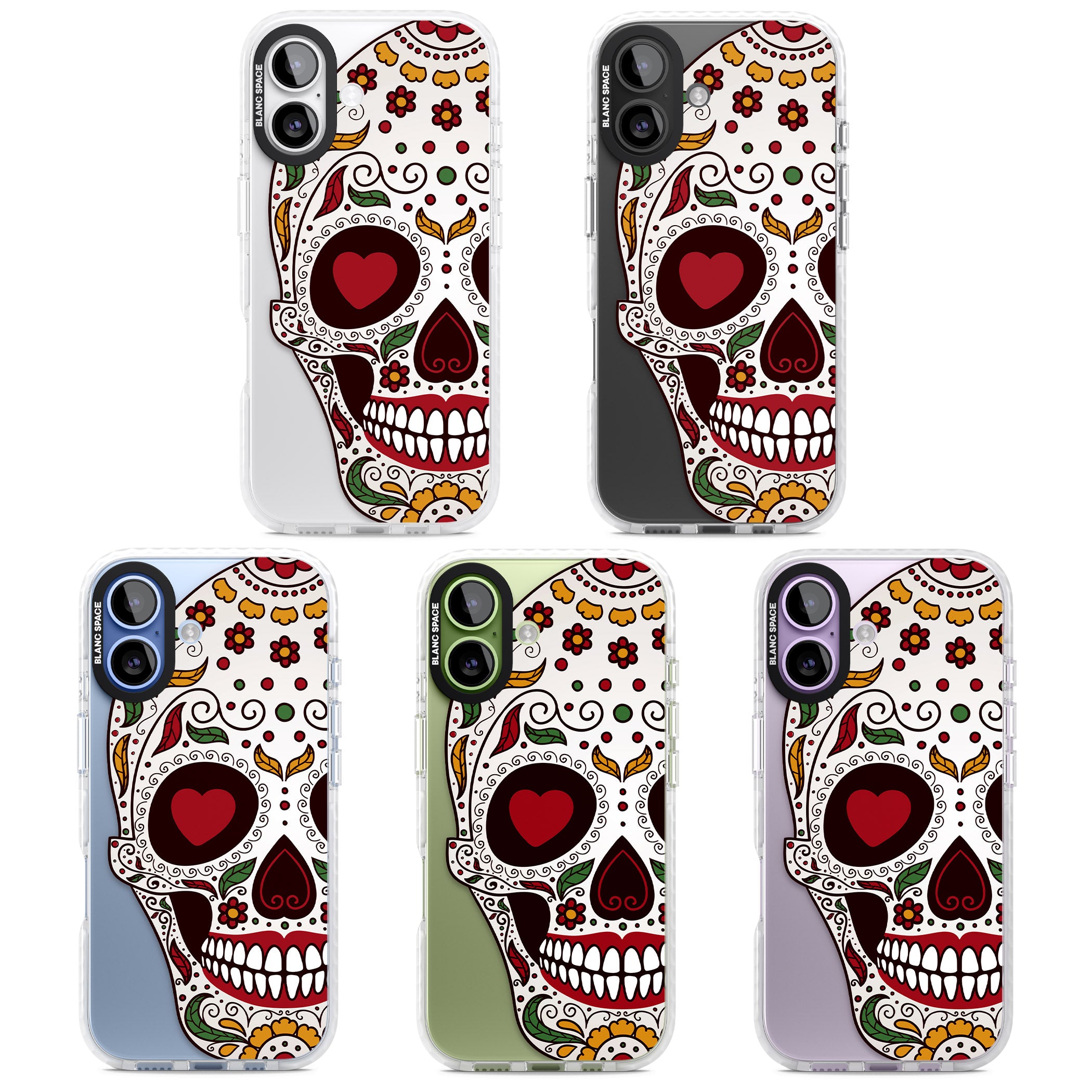 Autumn Sugar Skull iPhone 17 Impact Clear Phone Case APT Impact Protection
