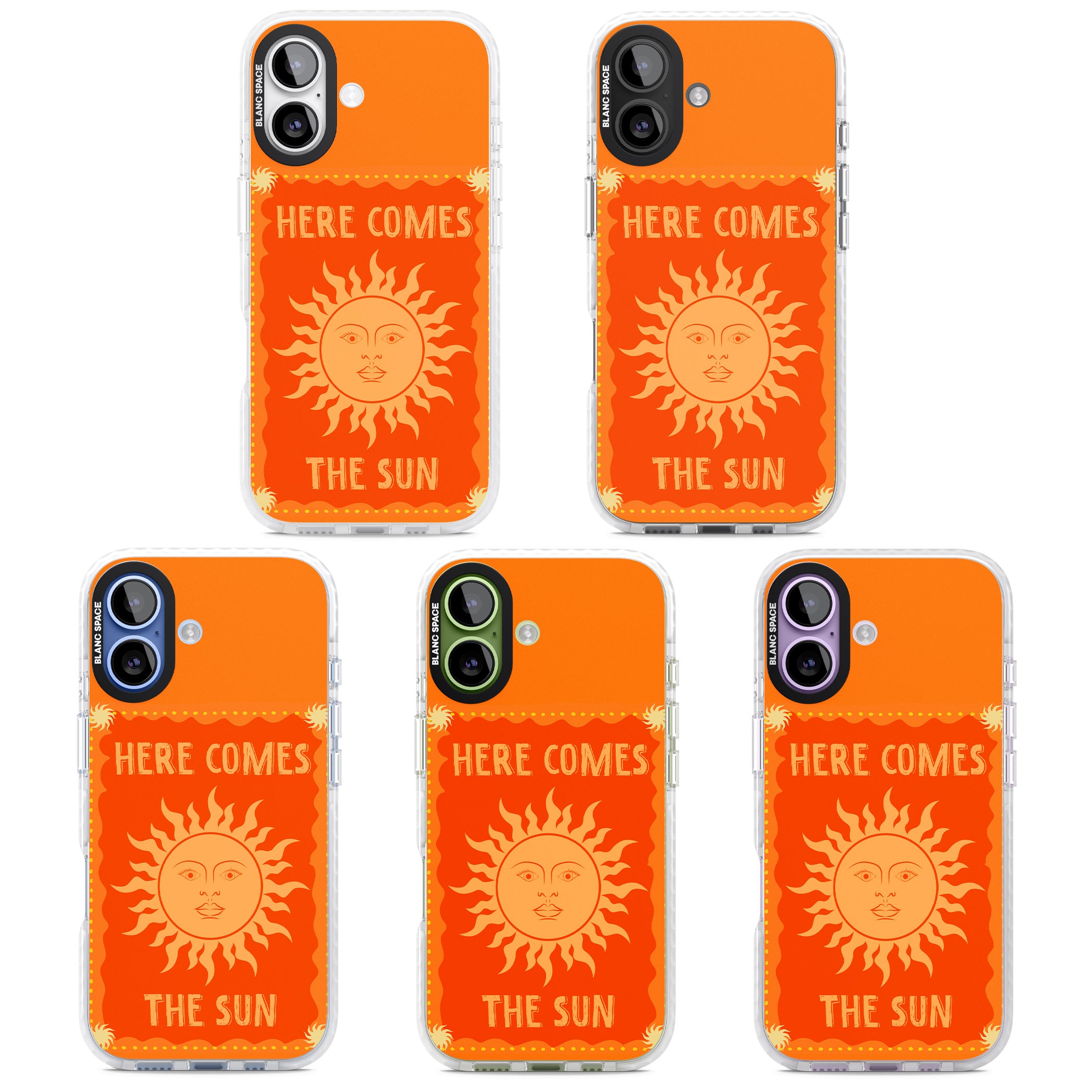 Retro Here Comes The Sun iPhone 17 Impact Clear Phone Case APT Impact Protection