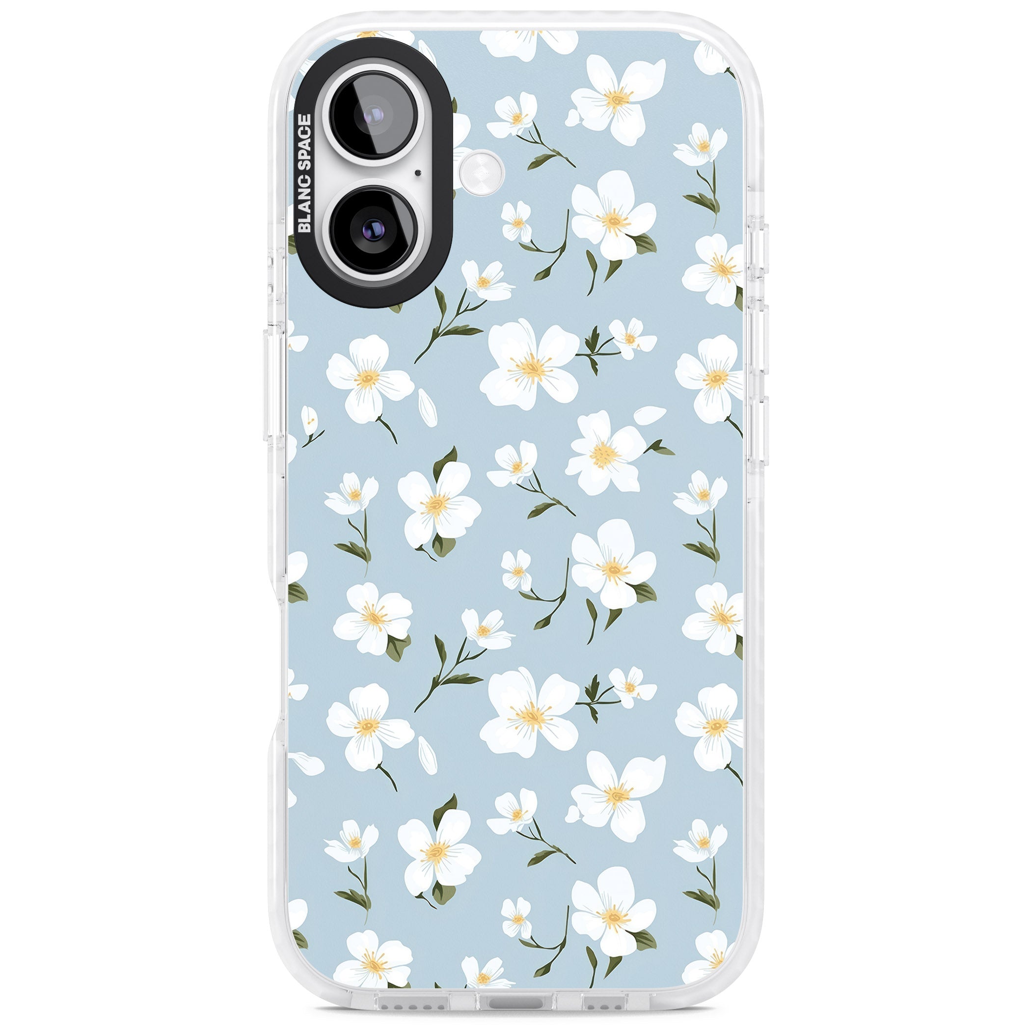 Soft White Blossoms iPhone 17 Impact Clear Phone Case