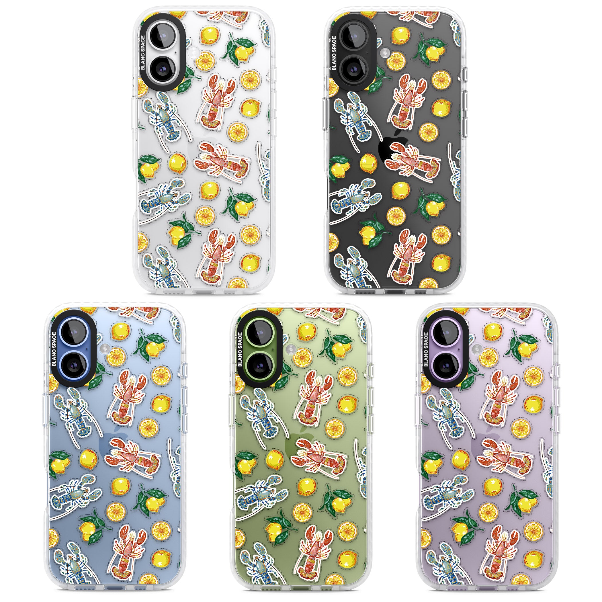 Lemons & Lobsters iPhone 17 Impact Clear Phone Case APT Impact Protection