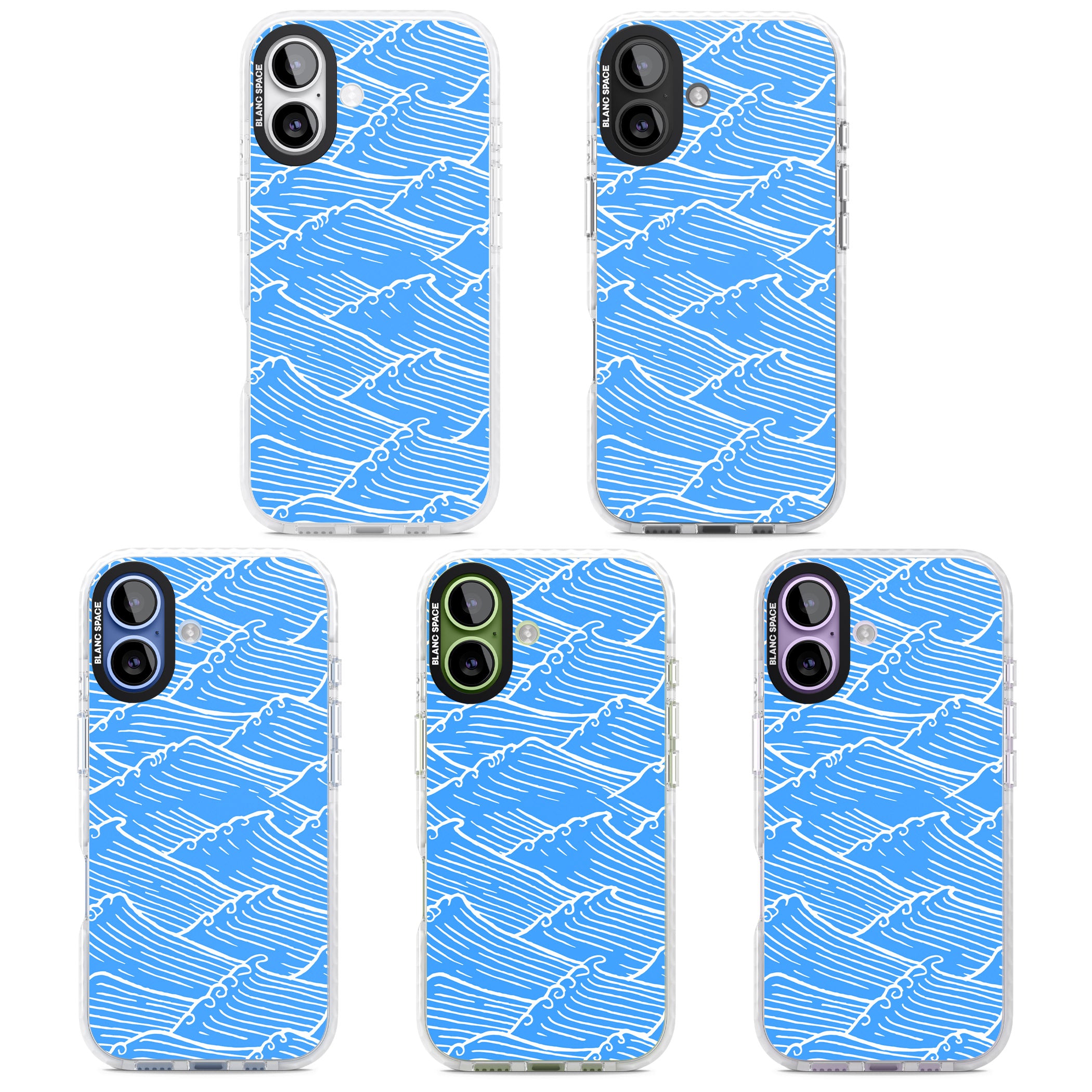 Waves Pattern iPhone 17 Impact Clear Phone Case APT Impact Protection