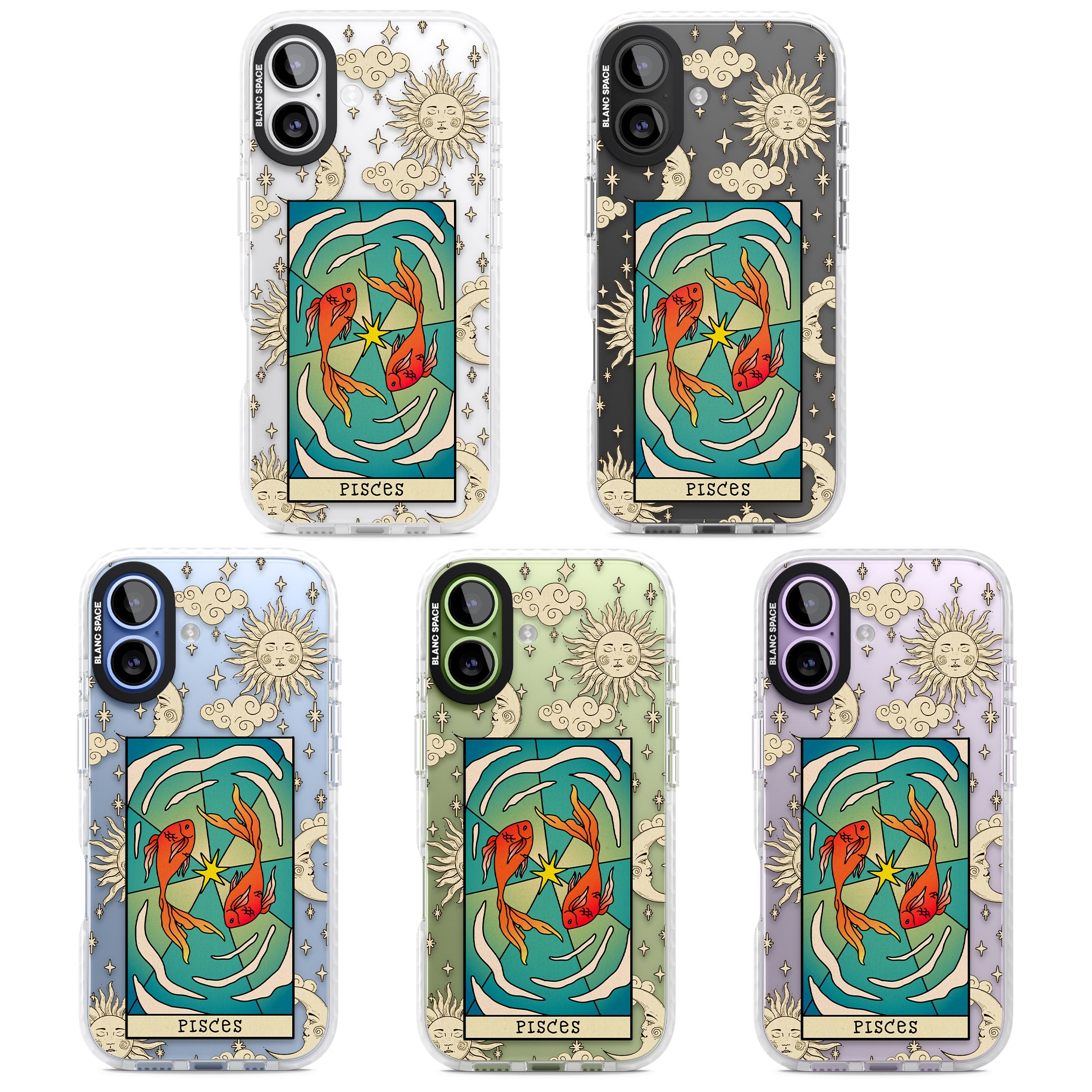 Celestial Zodiac Pisces iPhone 17 Impact Clear Phone Case APT Impact Protection