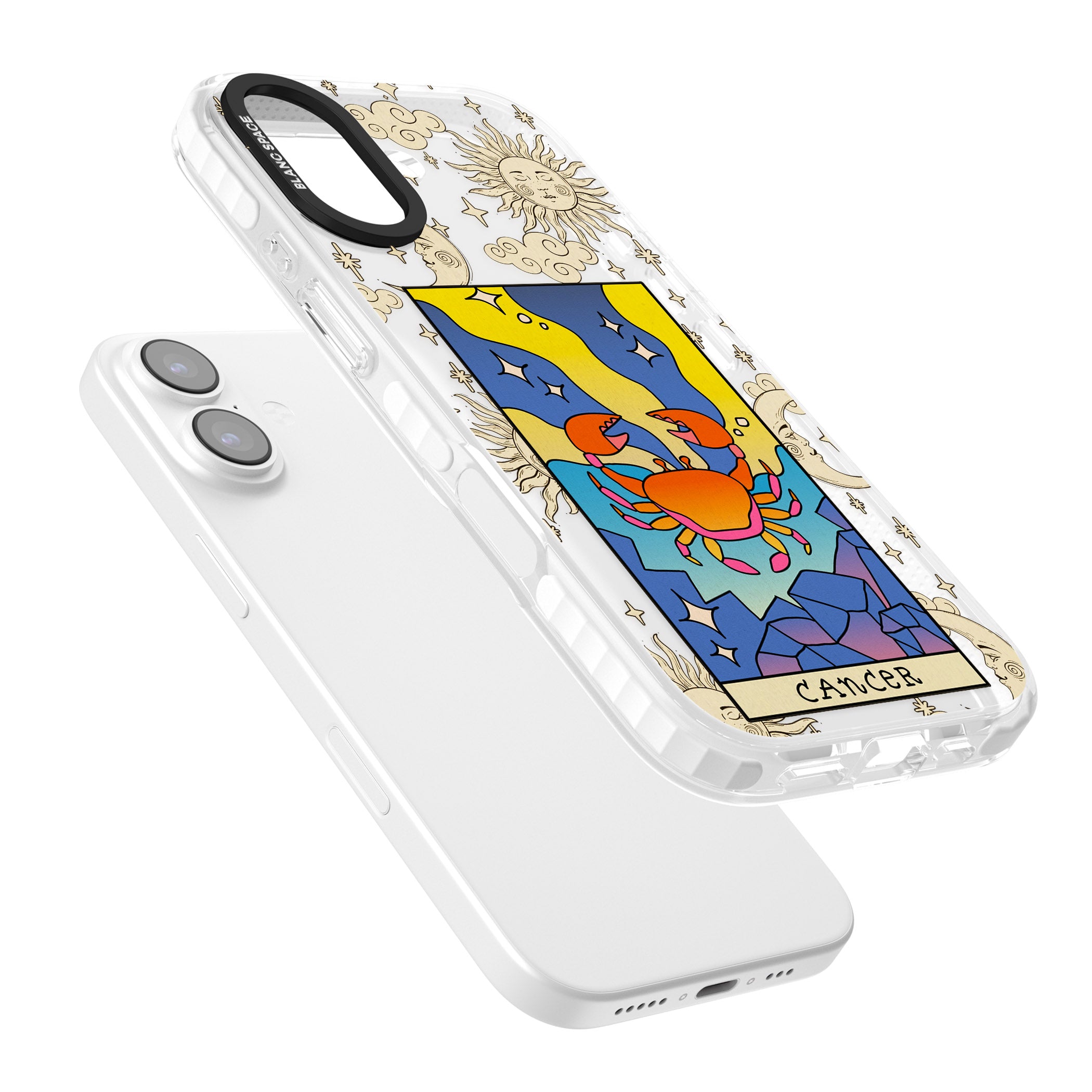 Celestial Zodiac Cancer iPhone 17 Impact Clear Phone Case Colours