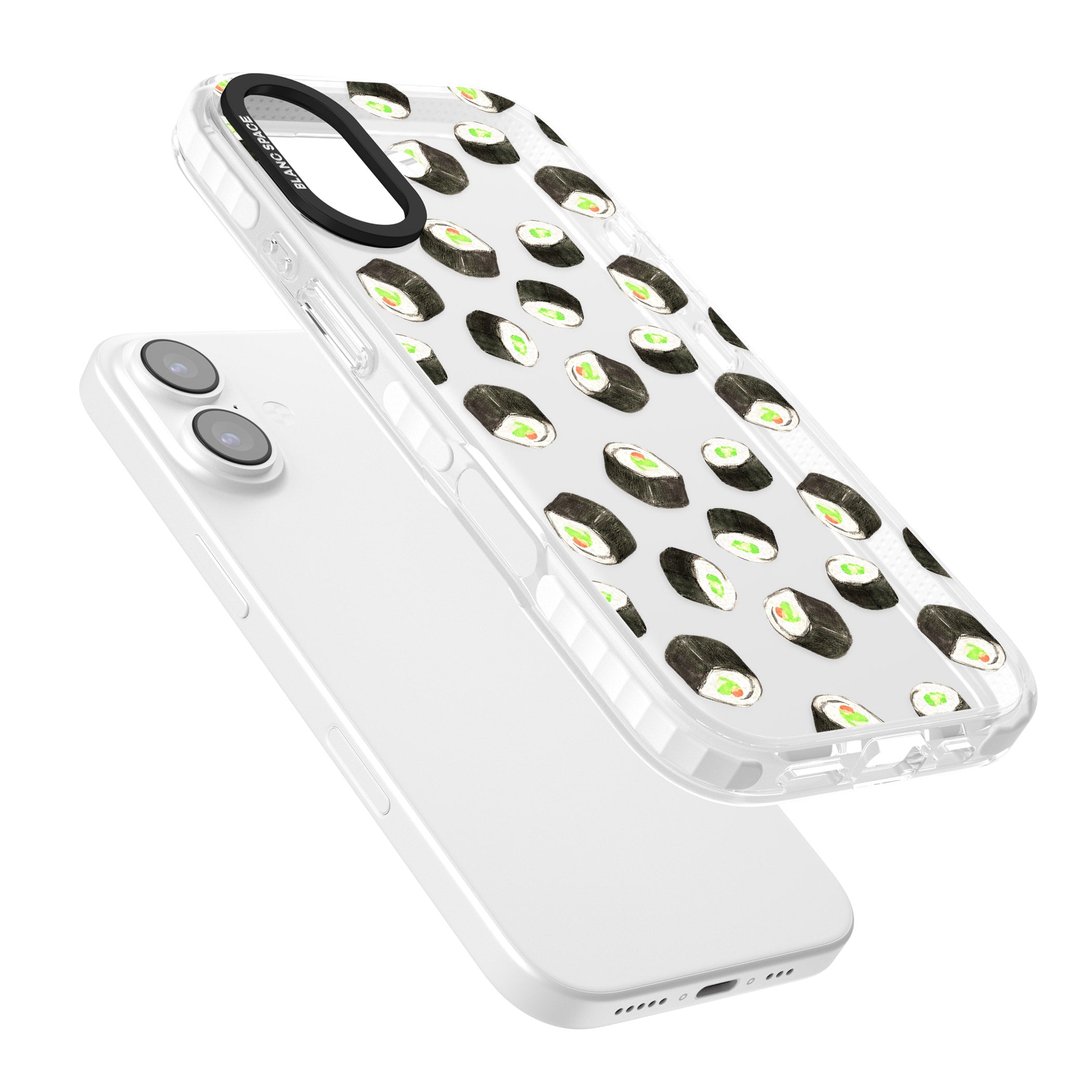 Sushi Pattern iPhone 17 Impact Clear Phone Case Colours