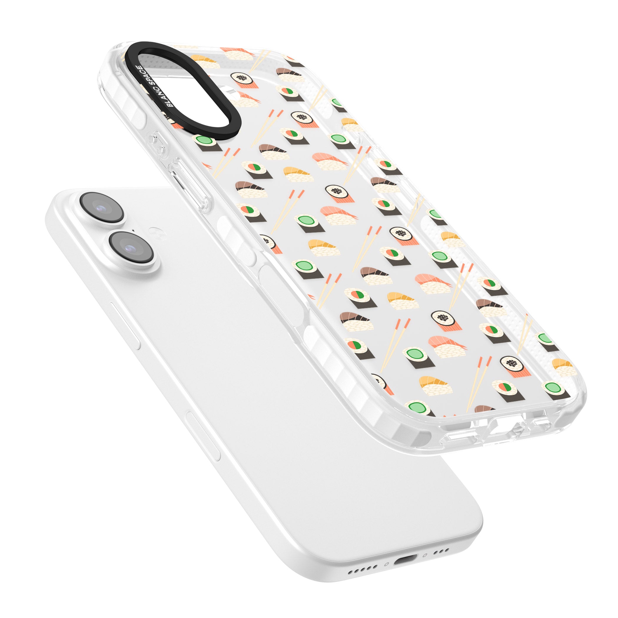 Sushi & Chopsticks Pattern iPhone 17 Impact Clear Phone Case Colours
