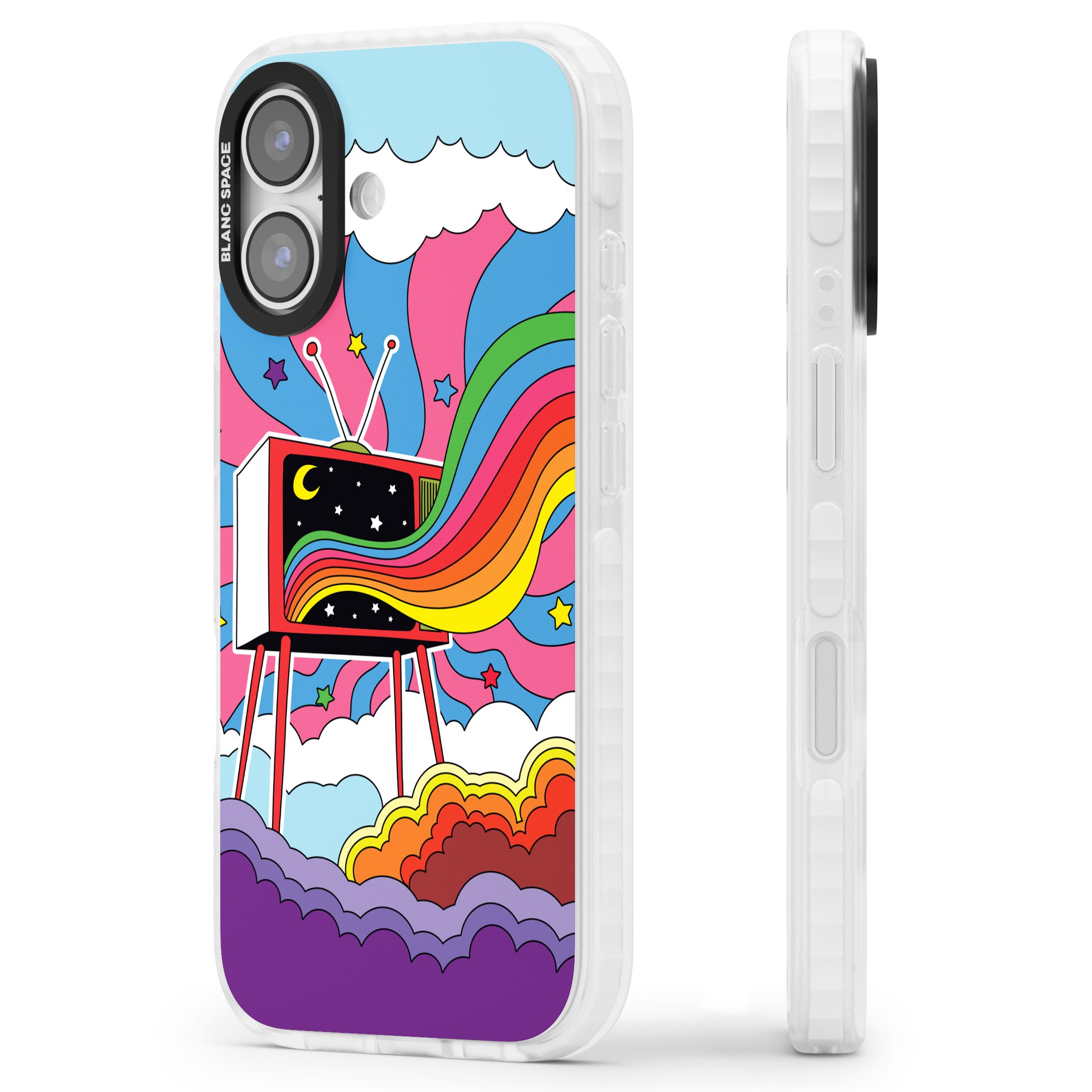 Tv Captivation iPhone 17 Impact Clear Phone Case Side Profile