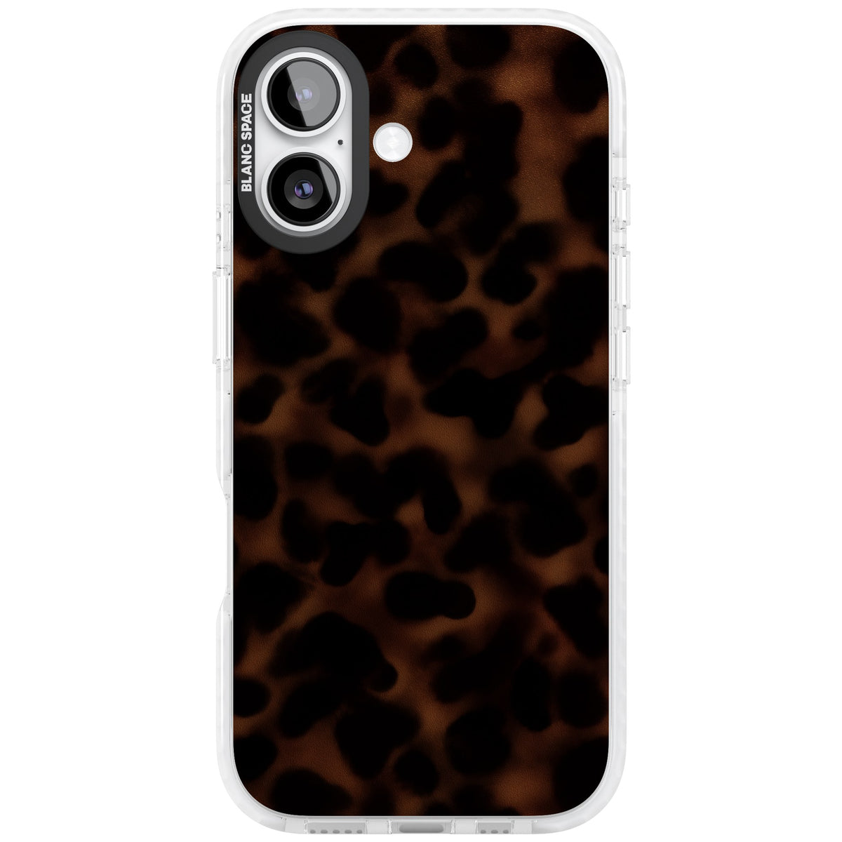 Dark Tortoise Shell old money iPhone case featuring a dark tortoiseshell pattern with amber and black animal print tones iPhone 16 / iPhone 16 Plus / iPhone 17 Impact Clear Phone Case front