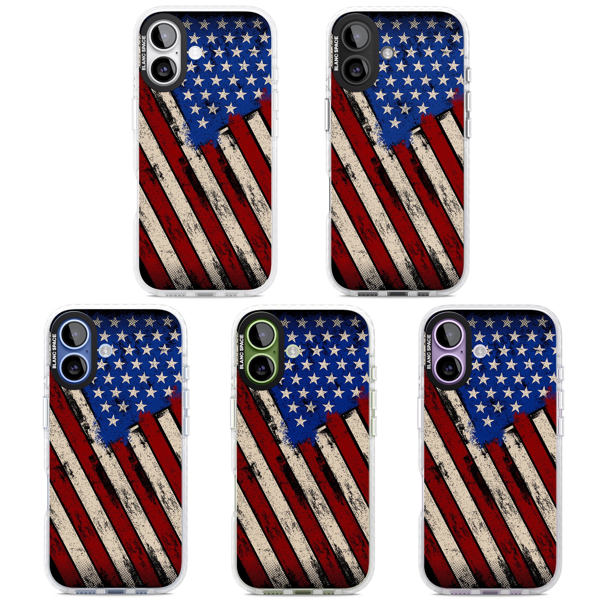 Distressed Us Flag iPhone 17 Impact Clear Phone Case APT Impact Protection