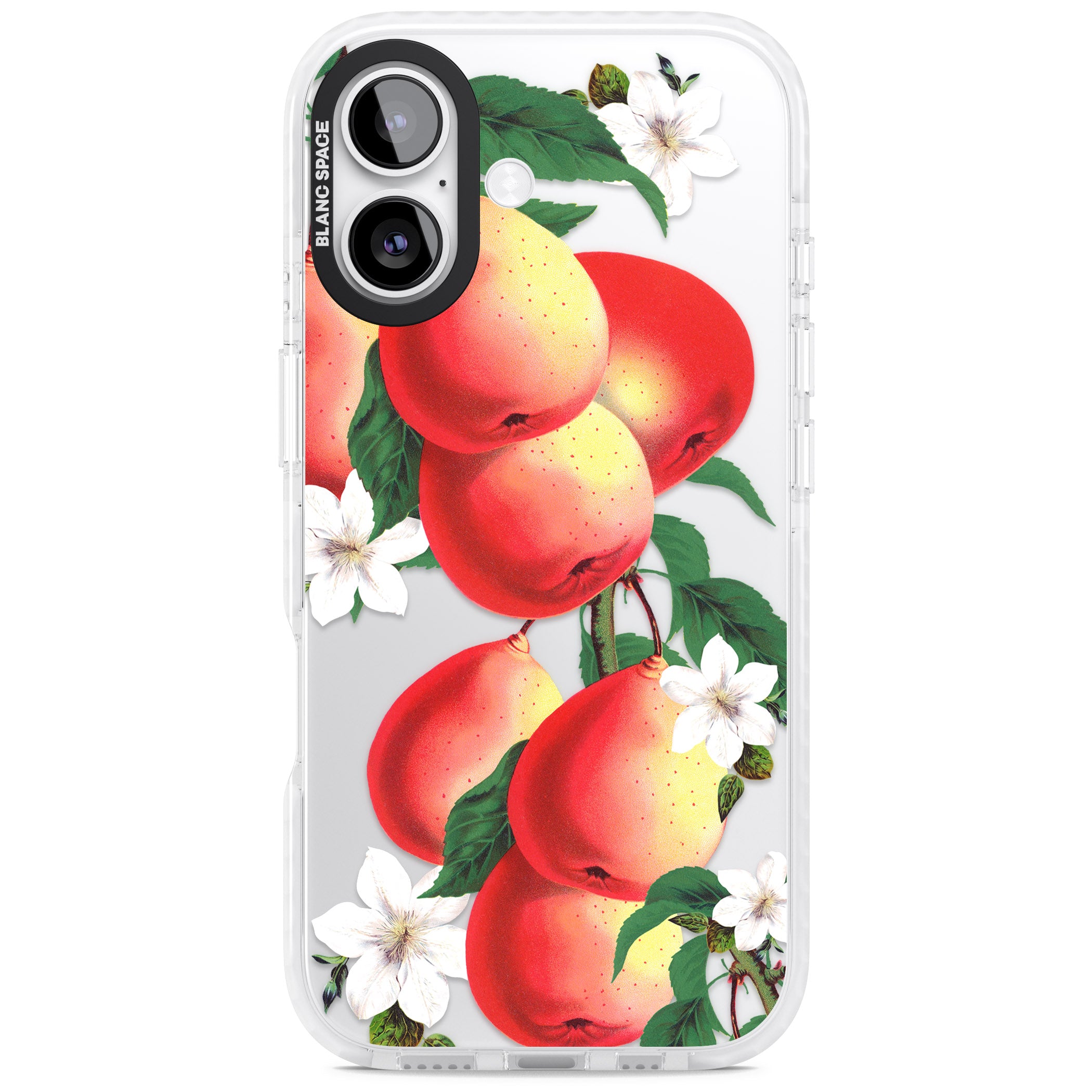 Vintage Painted Peaches iPhone 17 Impact Clear Phone Case